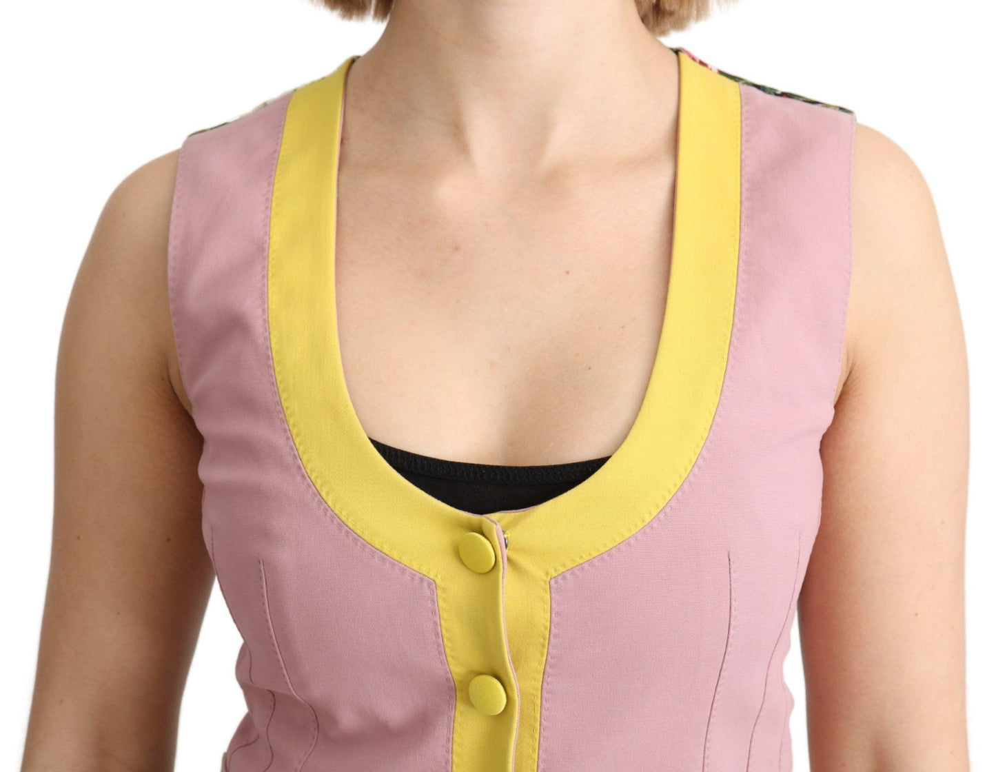 Dolce & Gabbana Chic Sleeveless U-Neck Vest in Pink - Arichezz.store