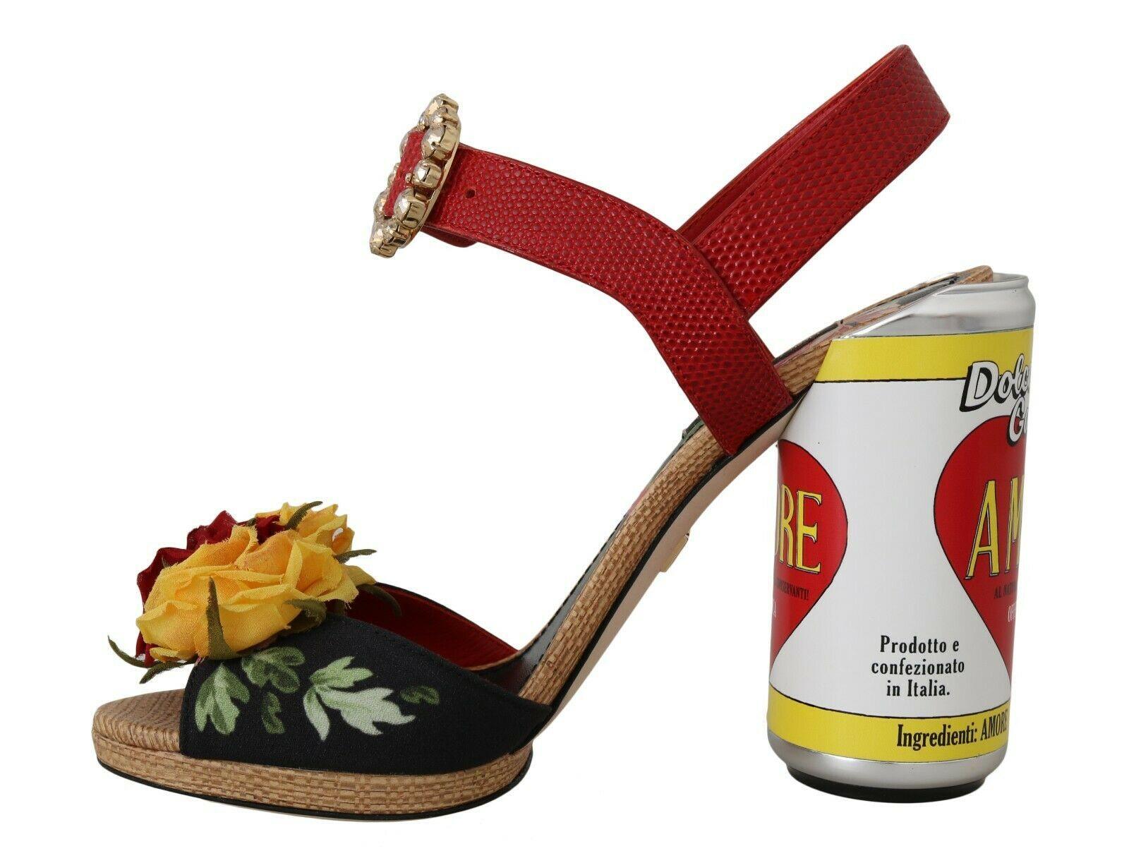 Dolce & Gabbana Multicolor Floral Crystal Embellished Sandals - Arichezz.store