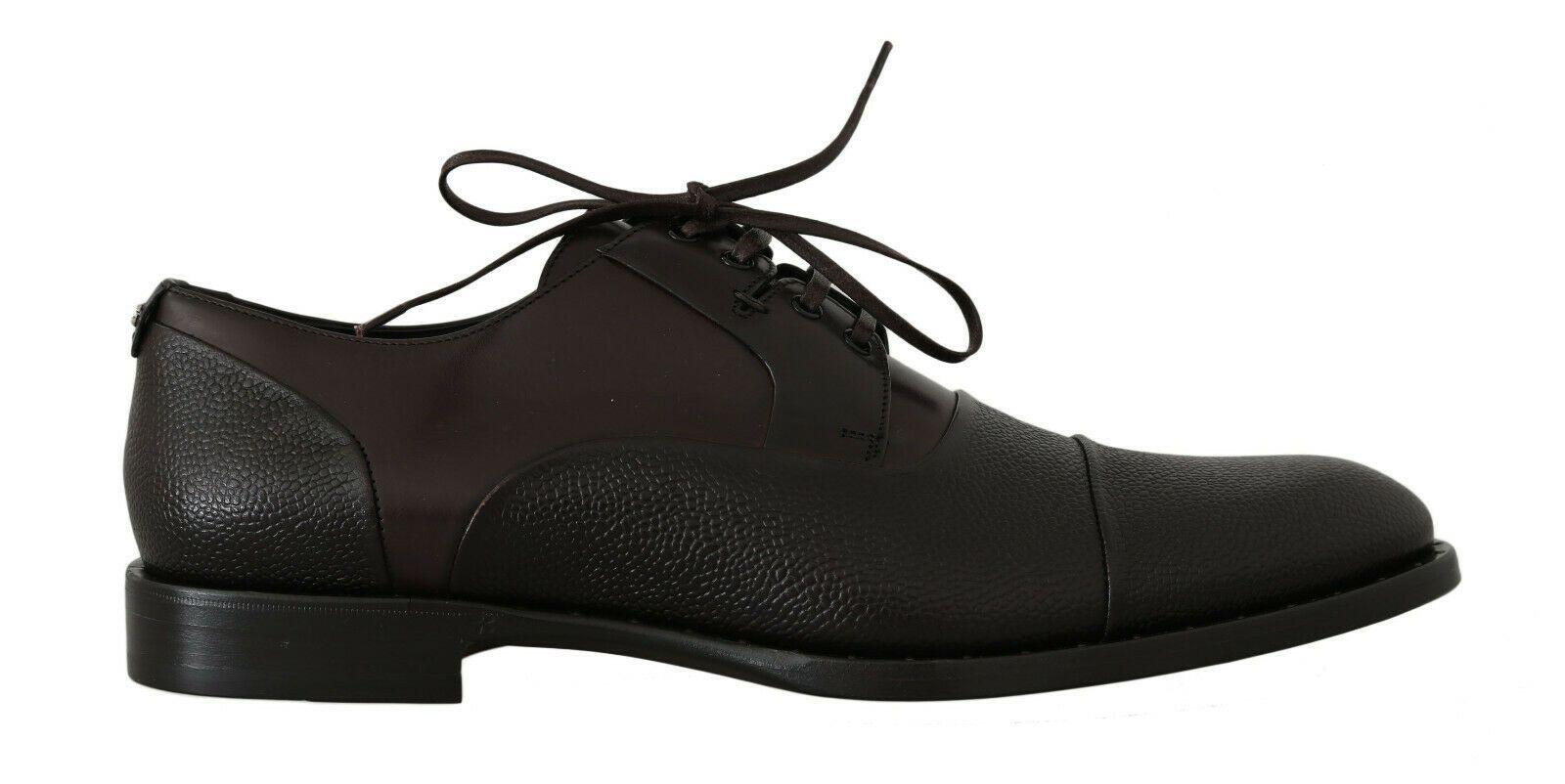 Dolce & Gabbana Elegant Brown Leather Formal Lace-ups - Arichezz.store