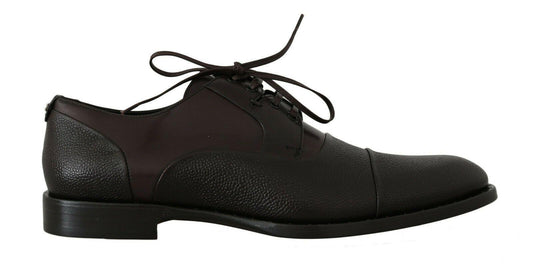 Dolce & Gabbana Elegant Brown Leather Formal Lace-ups - Arichezz.store