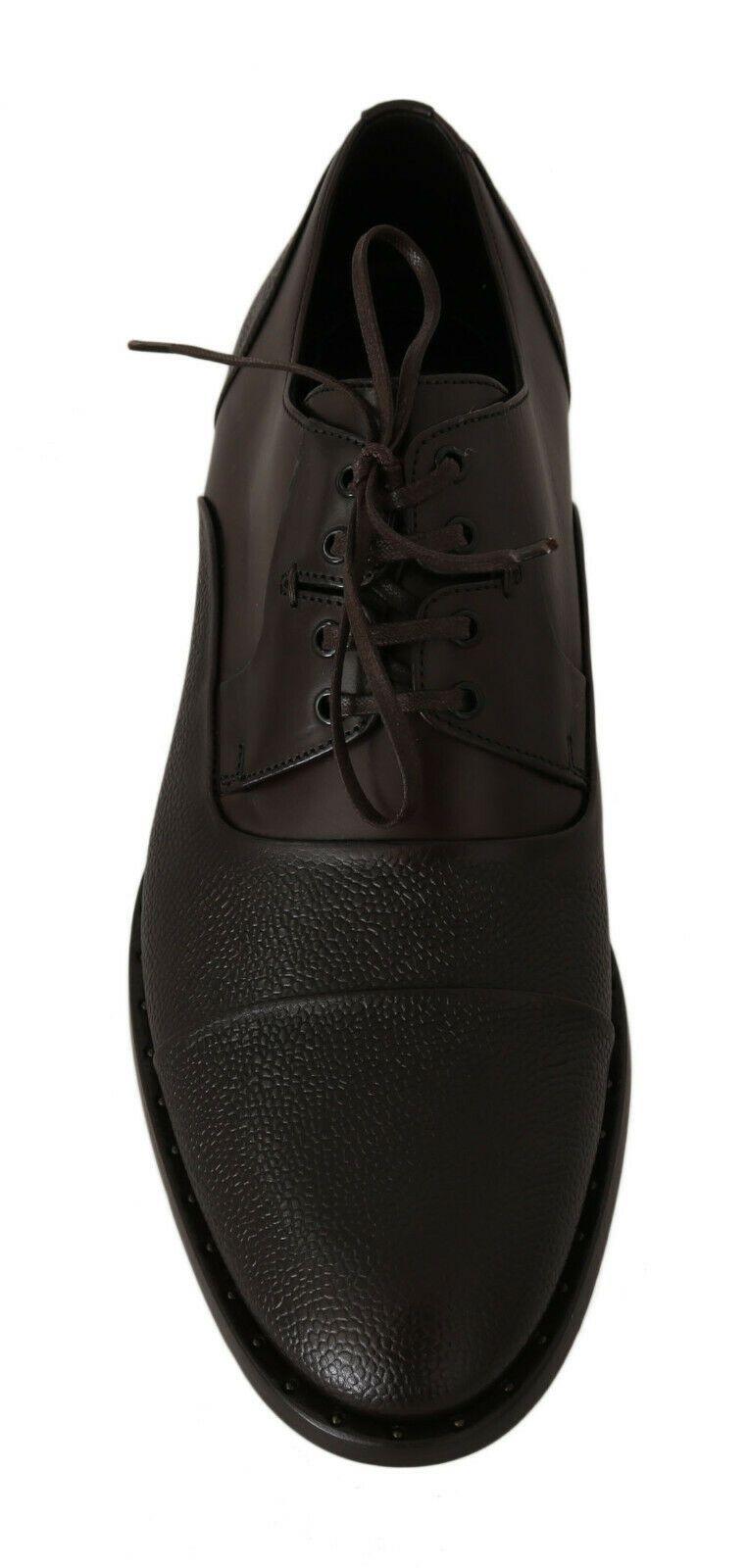 Dolce & Gabbana Elegant Brown Leather Formal Lace-ups - Arichezz.store