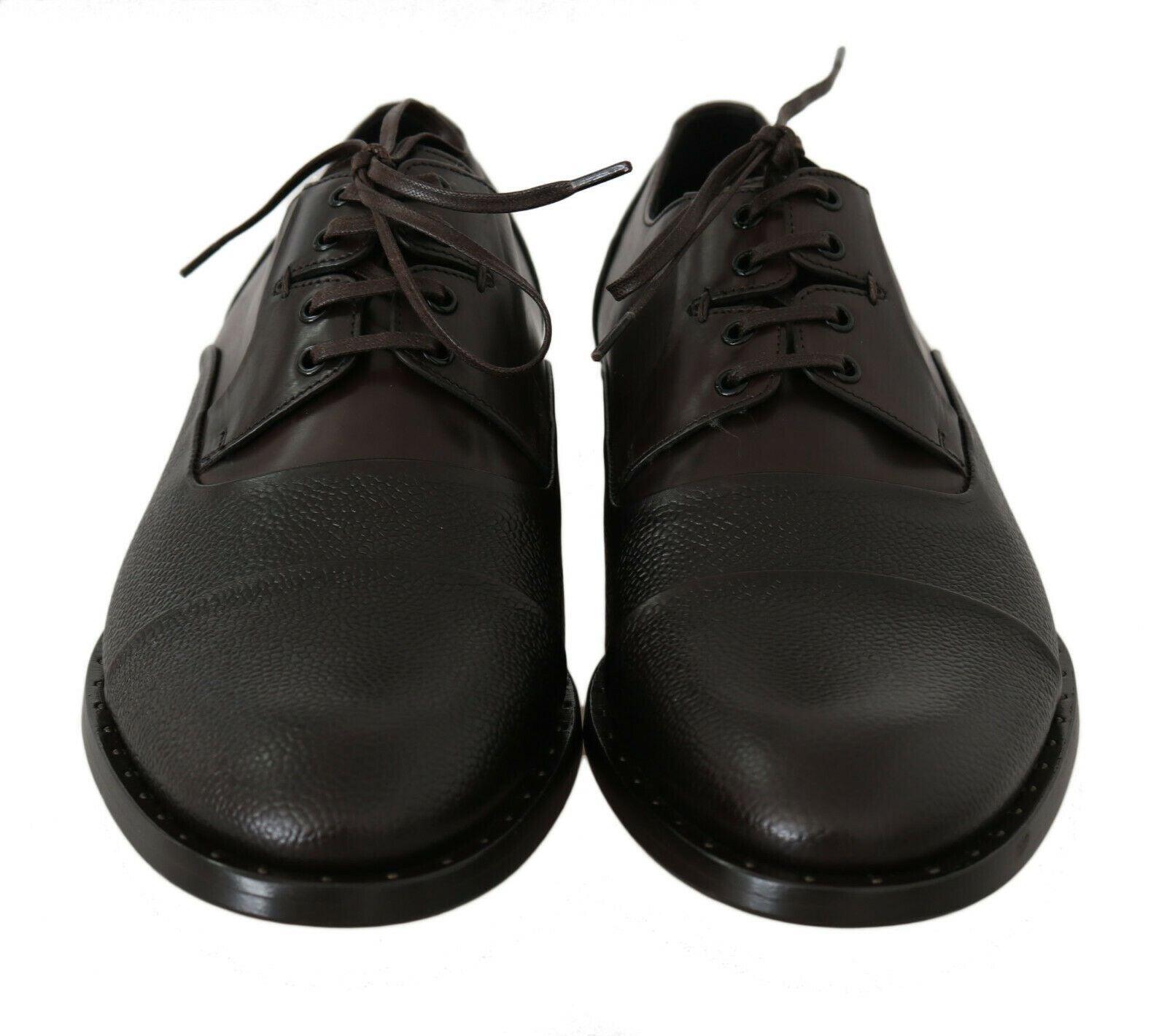 Dolce & Gabbana Elegant Brown Leather Formal Lace-ups - Arichezz.store