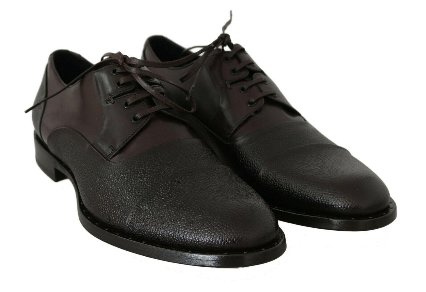 Dolce & Gabbana Elegant Brown Leather Formal Lace-ups - Arichezz.store