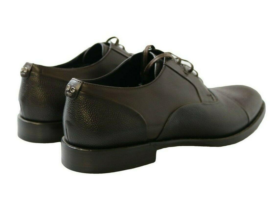 Dolce & Gabbana Elegant Brown Leather Formal Lace-ups - Arichezz.store