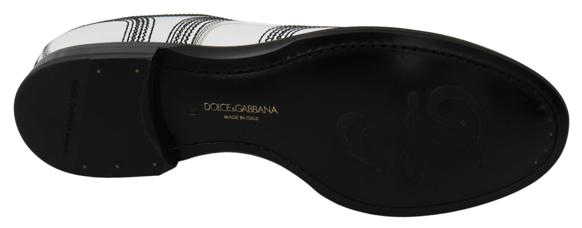 Dolce & Gabbana Elegant White Leather Derby Shoes - Arichezz.store