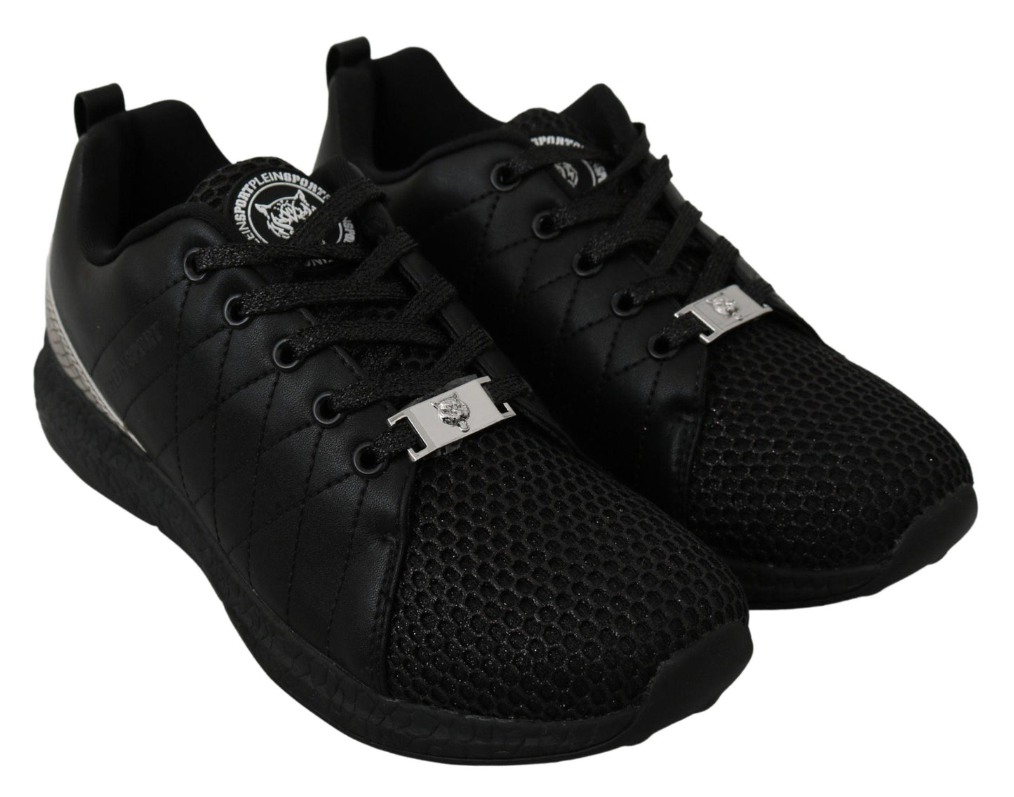 Philipp Plein Elegant Black Gisella Sneakers - Arichezz.store