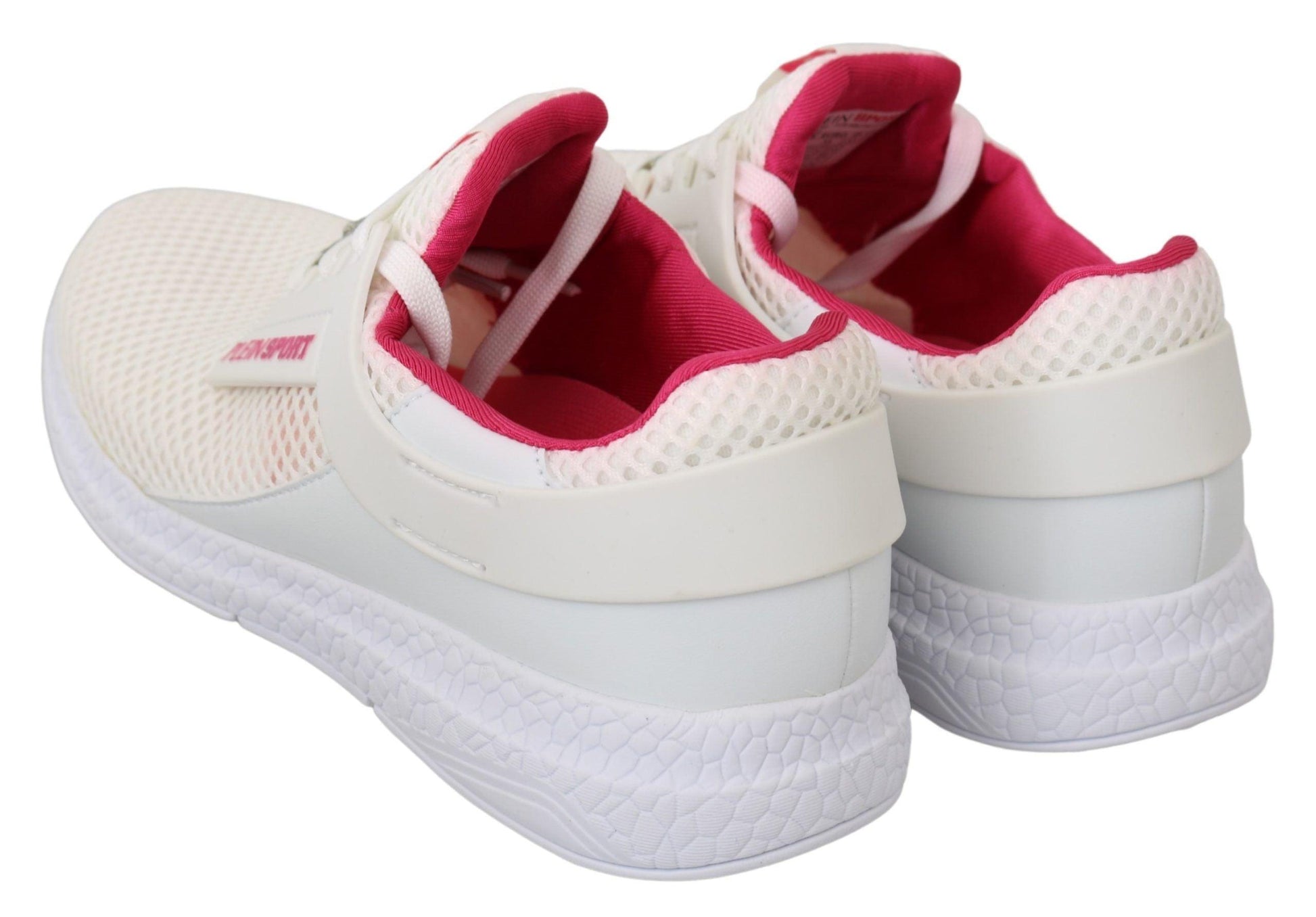 Philipp Plein Chic White Becky Sneakers with Pink Accents - Arichezz.store