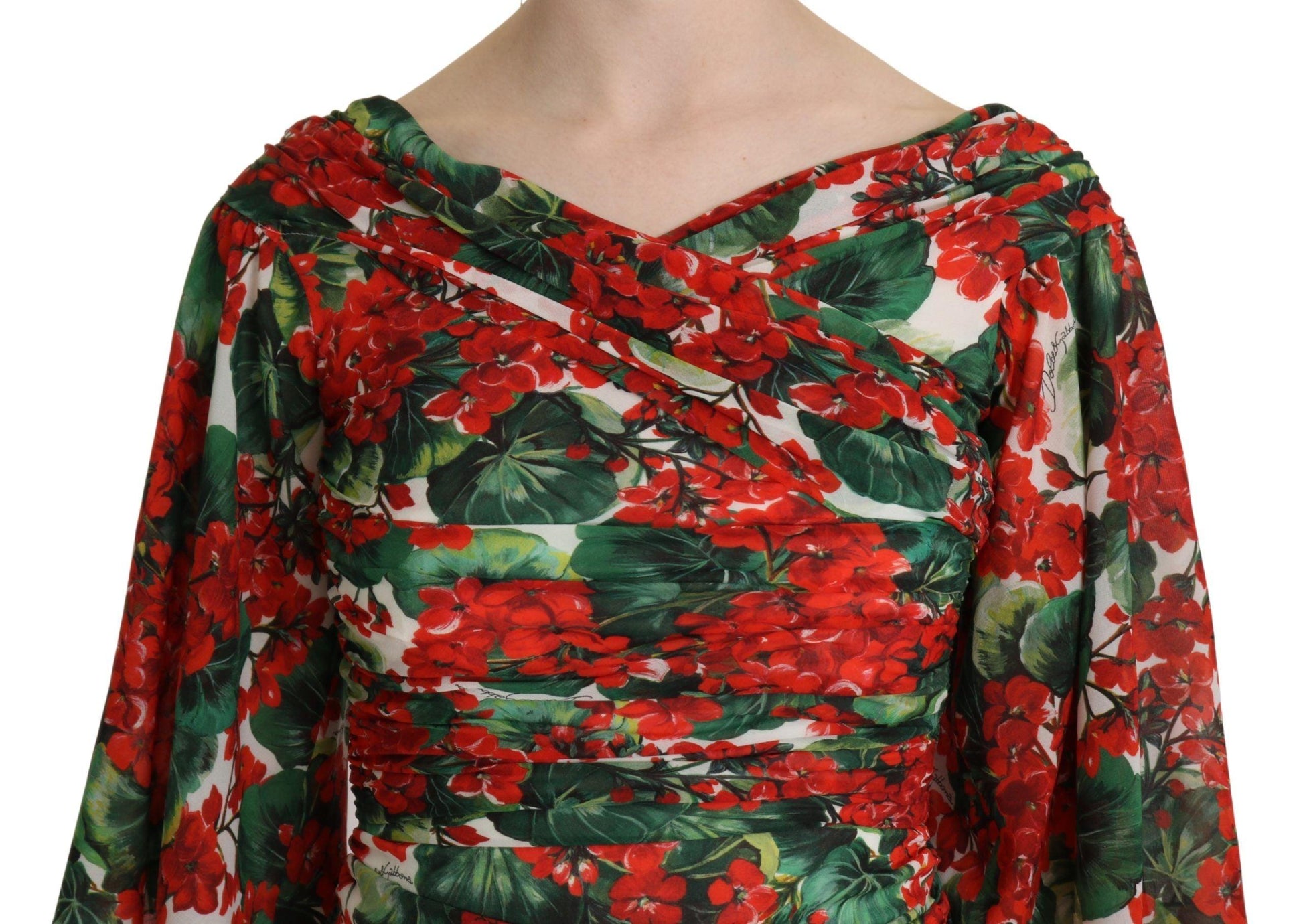 Dolce & Gabbana Enchanting Floral Midi Sheath Dress - Arichezz.store