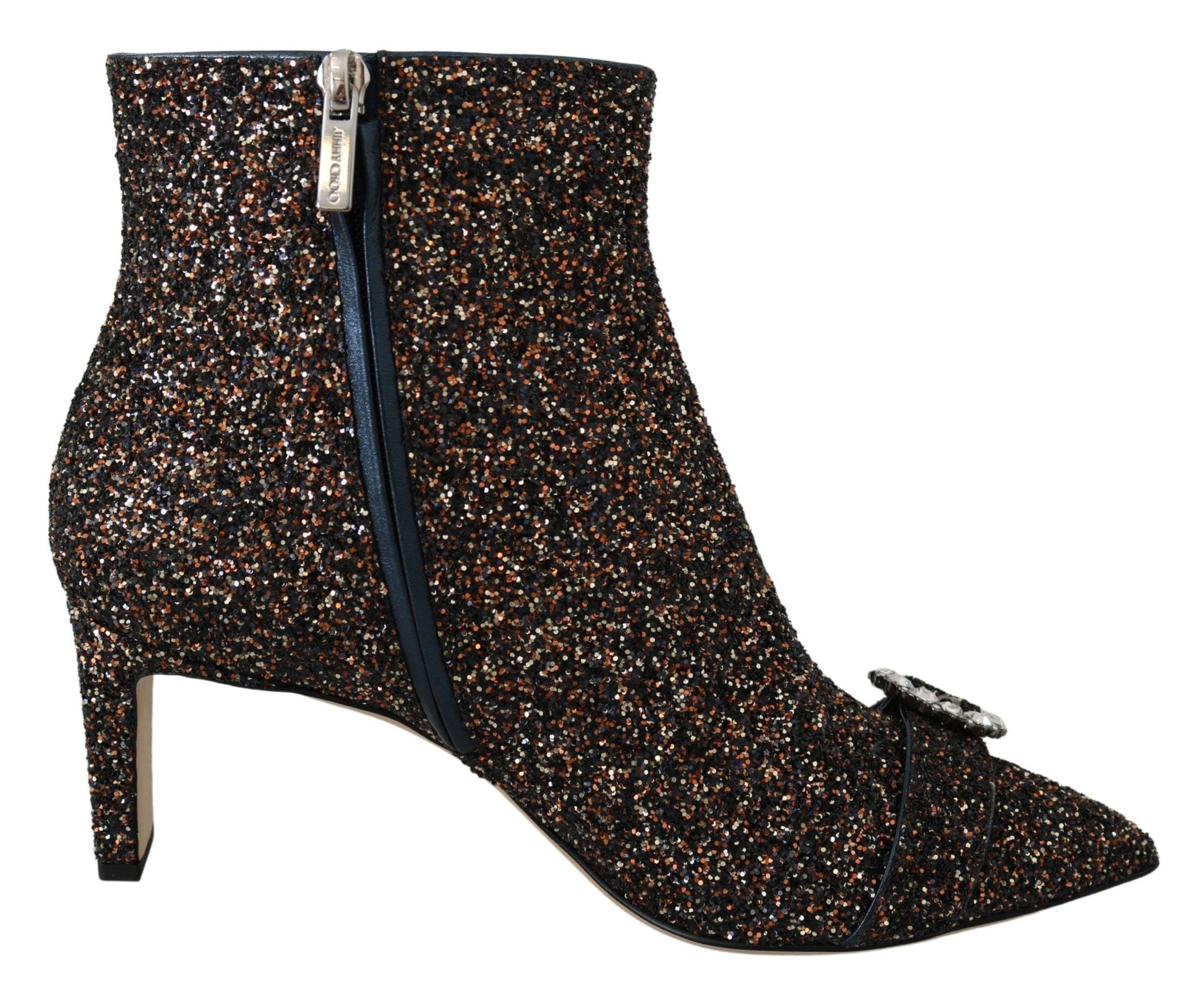 Jimmy Choo Amethyst Mix Hanover Heeled Glitter Boots - Arichezz.store