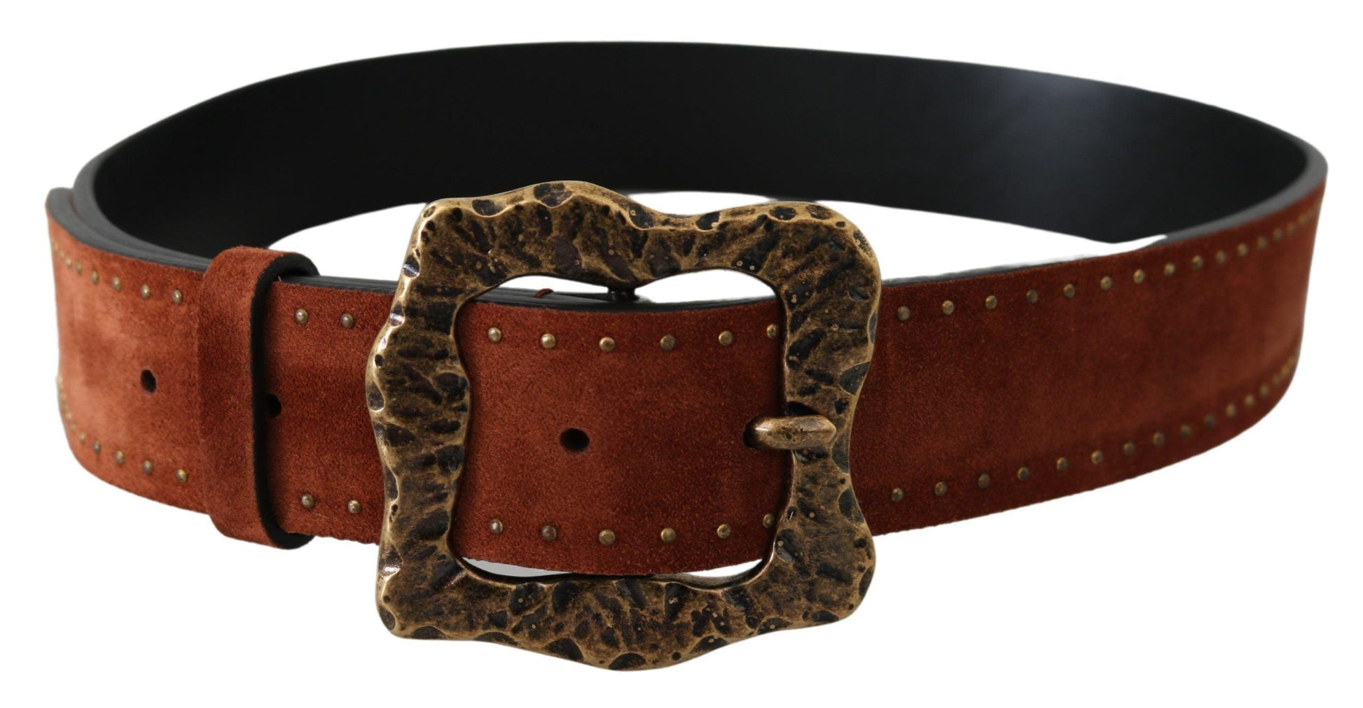 Dolce & Gabbana Elegant Suede Leather Belt with Gold Studs - Arichezz.store