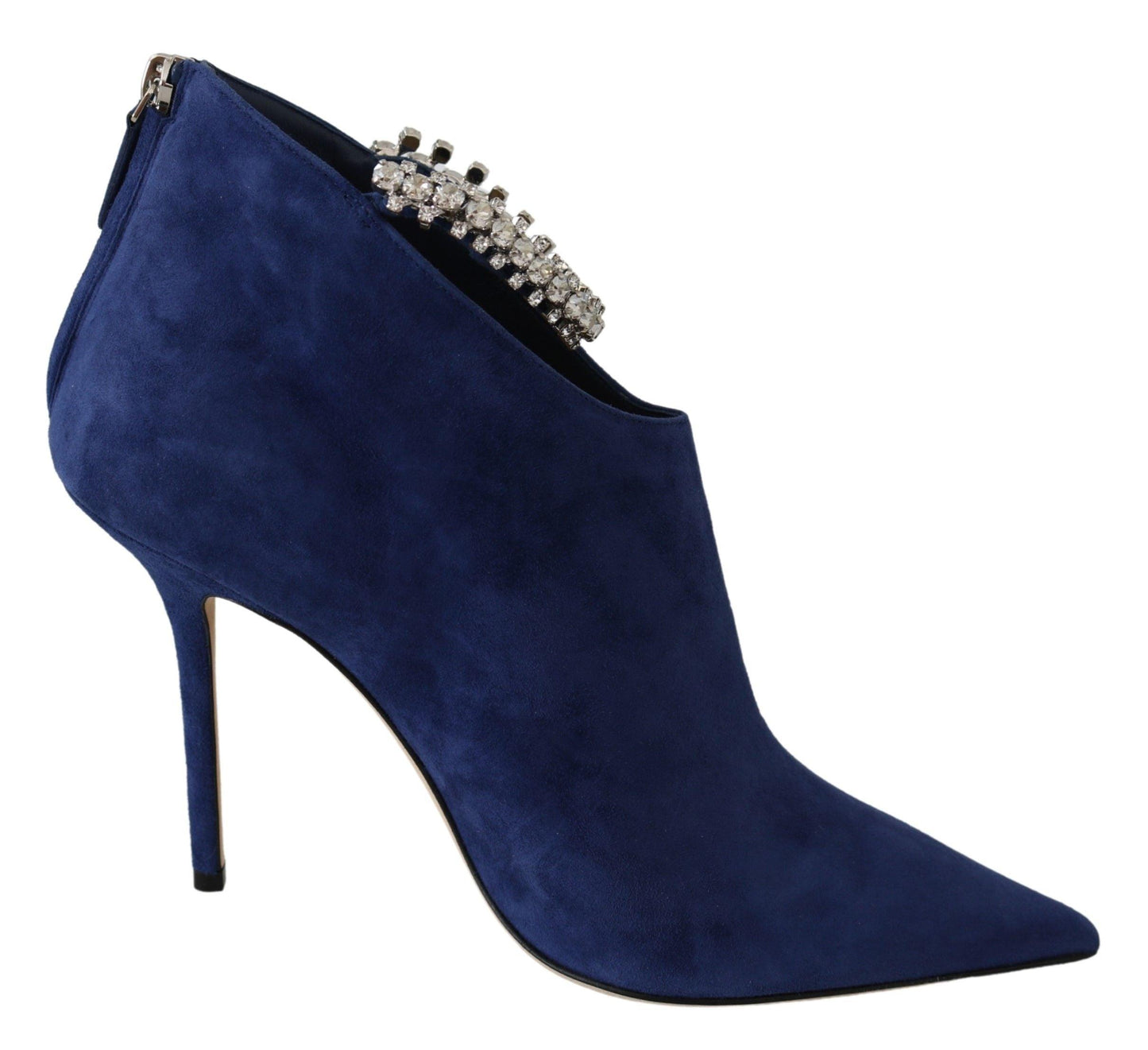 Jimmy Choo Pop Blue Crystal-Strap Heeled Boots - Arichezz.store