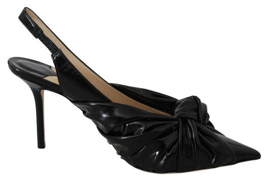 Jimmy Choo Elegant Black Leather Pointed Toe Pumps - Arichezz.store