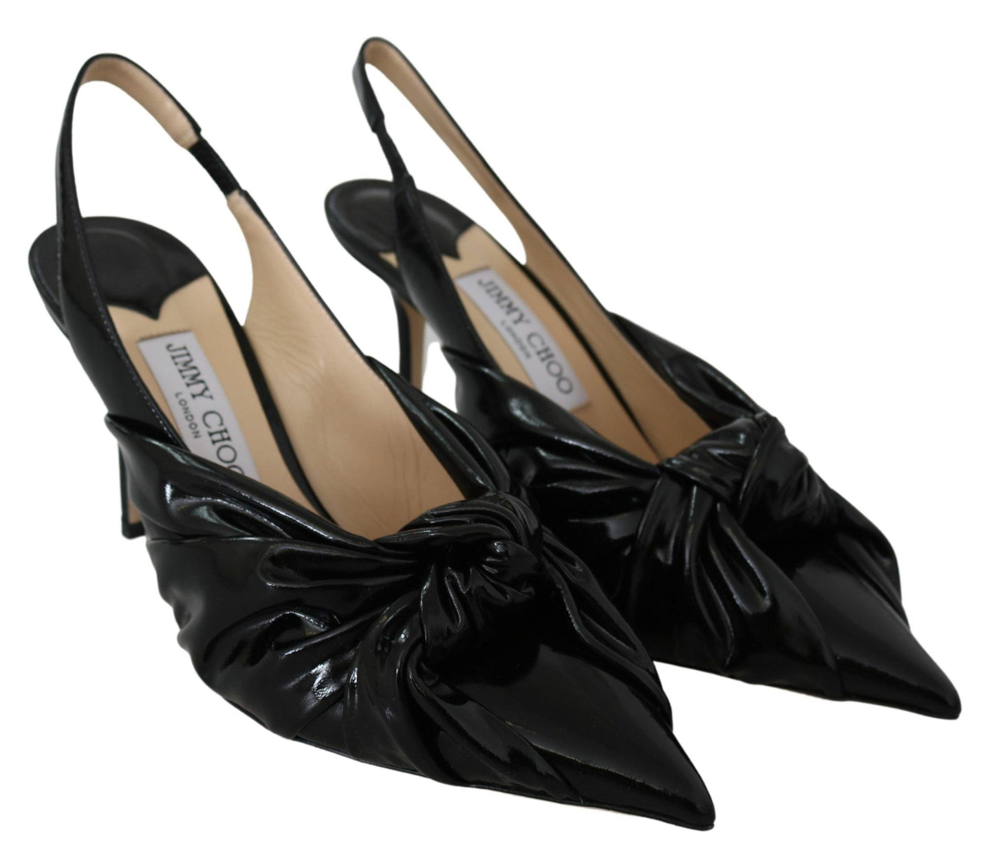 Jimmy Choo Elegant Black Leather Pointed Toe Pumps - Arichezz.store