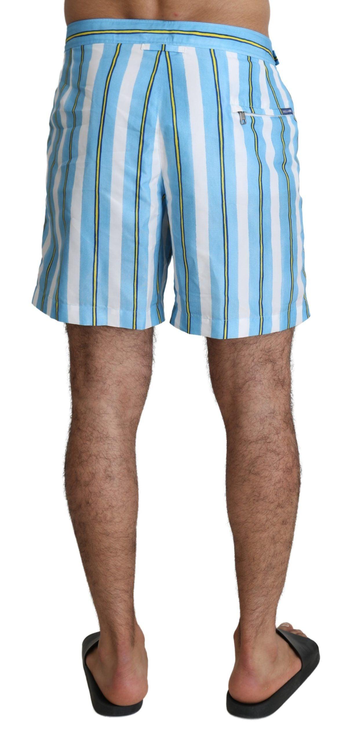 Dolce & Gabbana Striped Elegance Swim Shorts - Arichezz.store