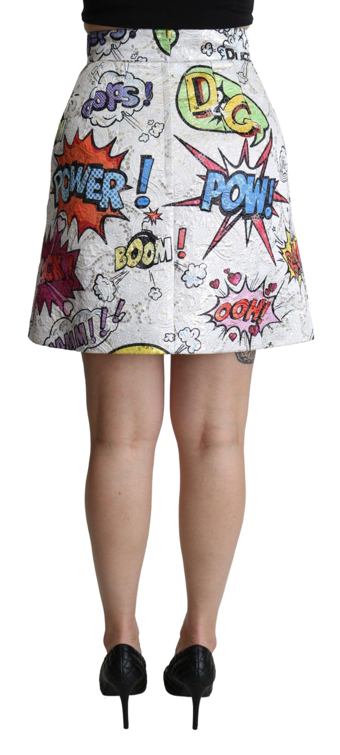 Dolce & Gabbana Chic Cartoon Brocade Mini Skirt - Arichezz.store