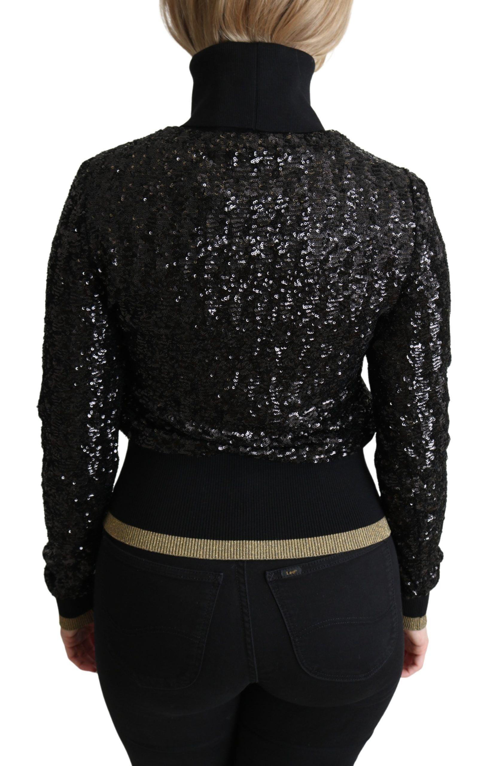 Dolce & Gabbana Elegant Sequined Turtleneck Sweater - Arichezz.store