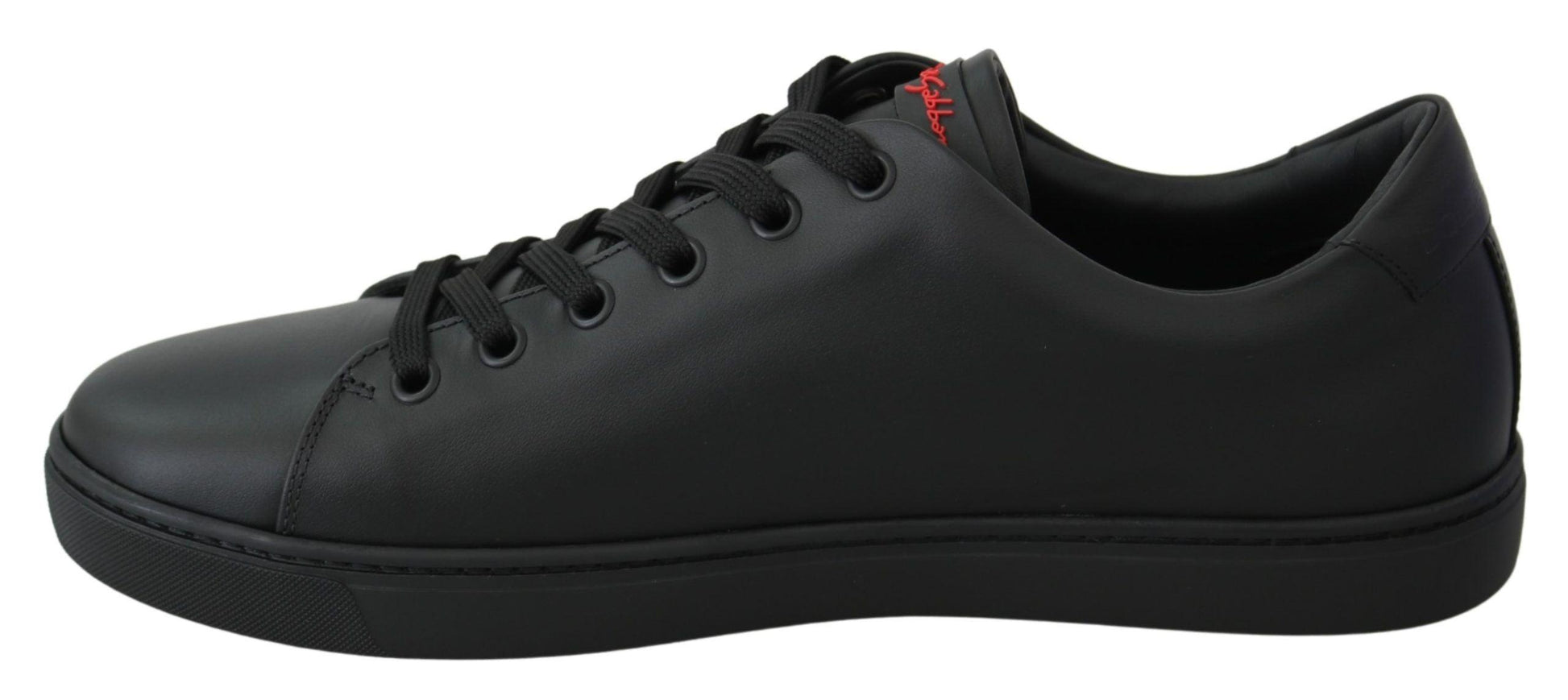 Dolce & Gabbana Elegant Leather Sneakers with Red Accents - Arichezz.store