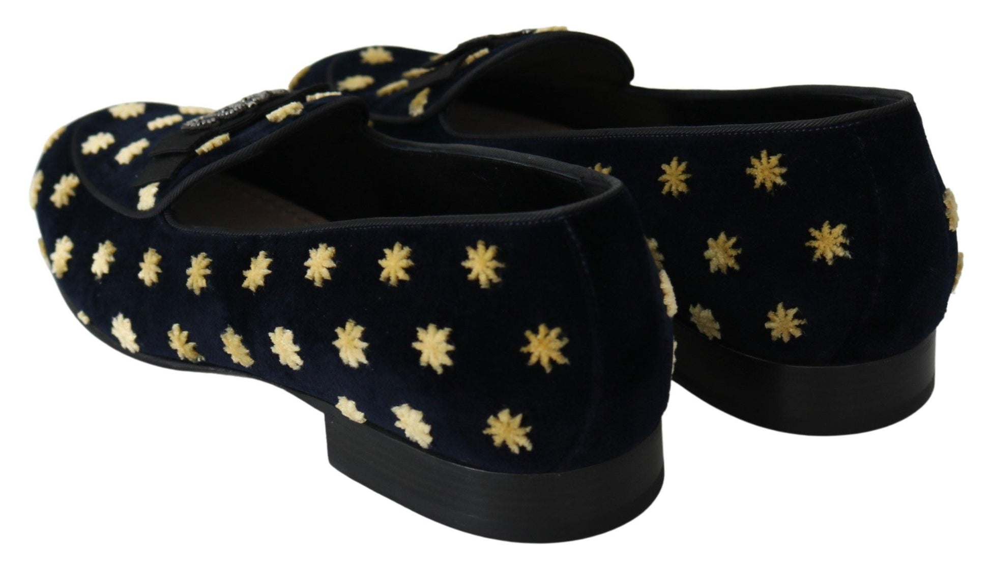 Dolce & Gabbana Elegant Velvet Crown Embroidery Loafers - Arichezz.store