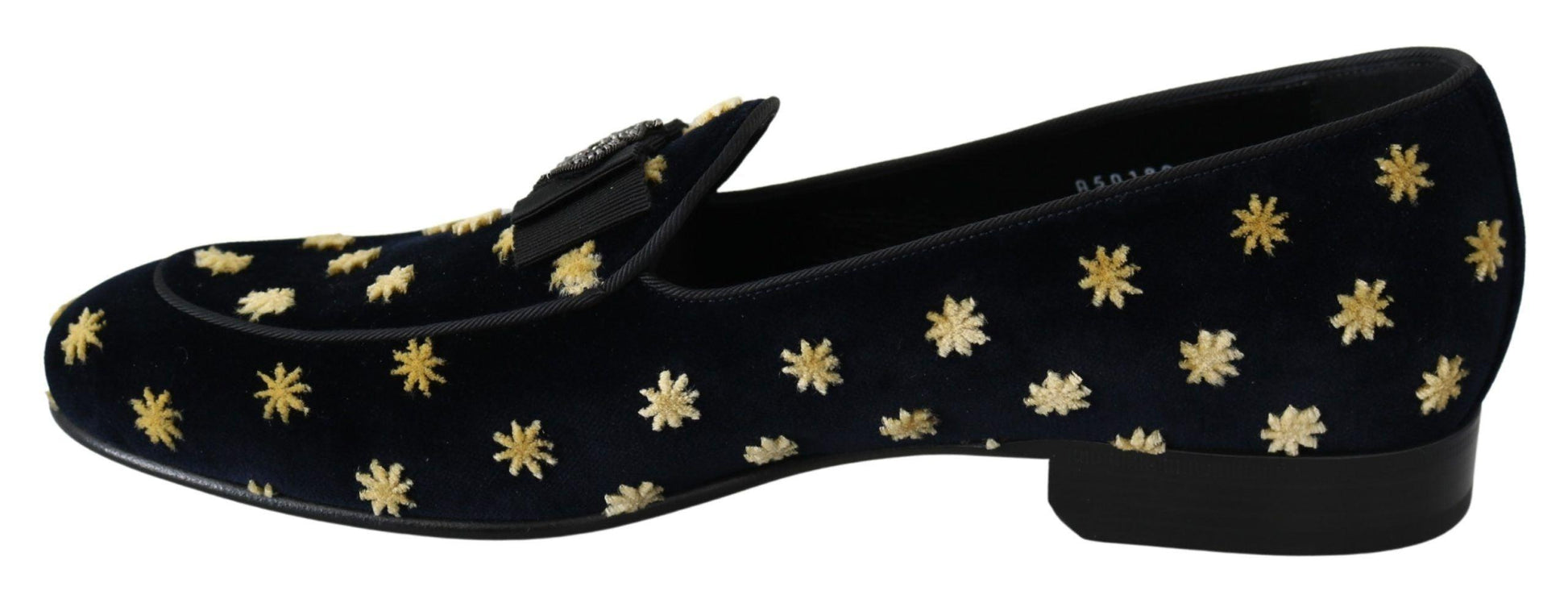 Dolce & Gabbana Elegant Velvet Crown Embroidery Loafers - Arichezz.store