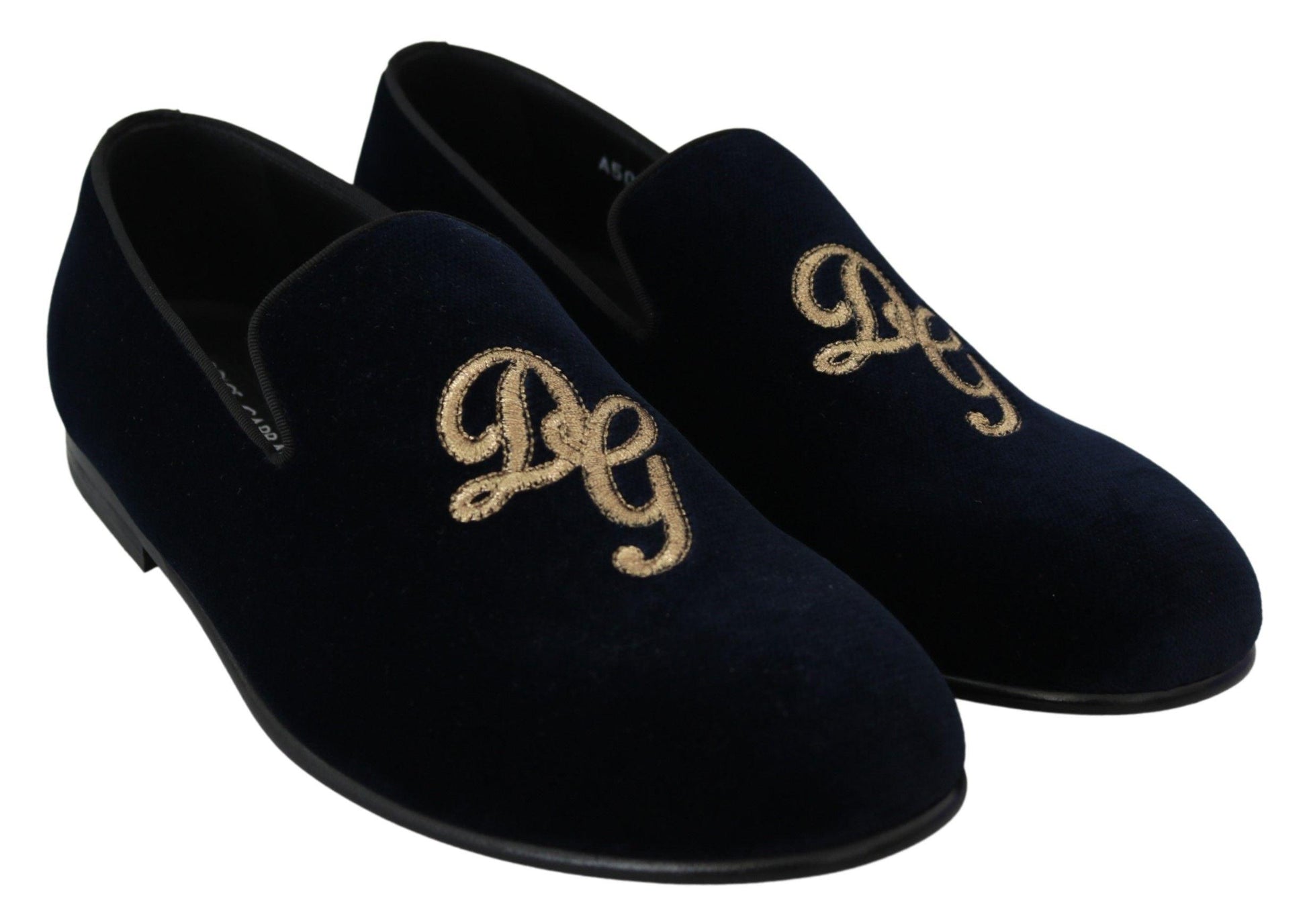 Dolce & Gabbana Elegant Blue Embroidered Loafers - Arichezz.store