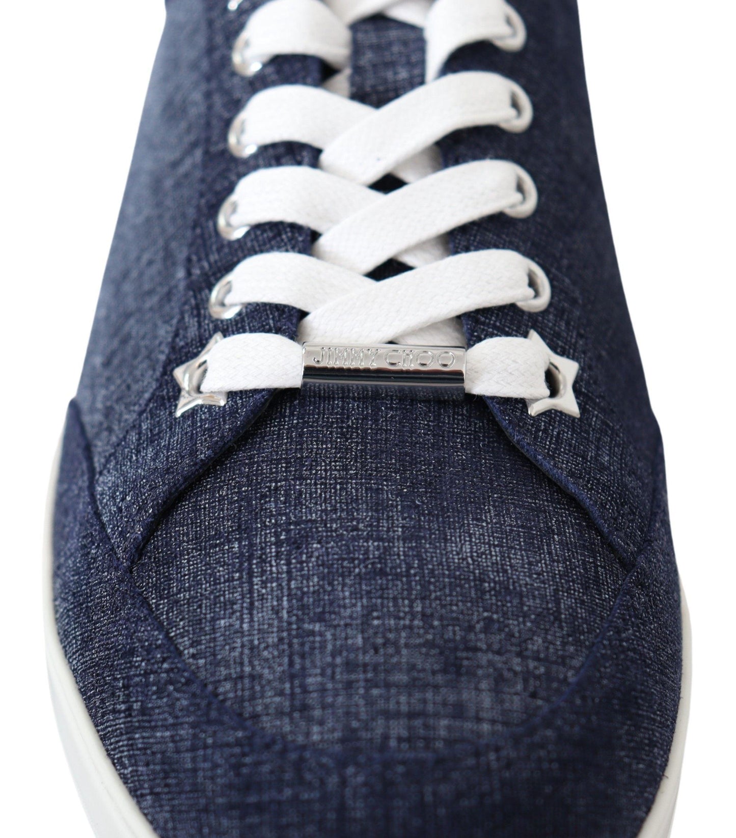 Jimmy Choo Chic Slip-On Blue Denim Suede Sneakers - Arichezz.store