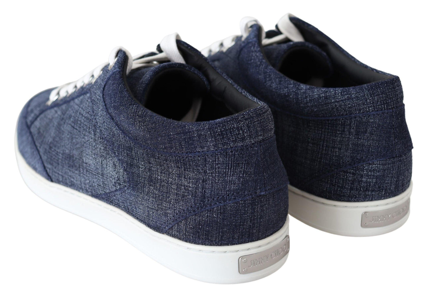 Jimmy Choo Chic Slip-On Blue Denim Suede Sneakers - Arichezz.store