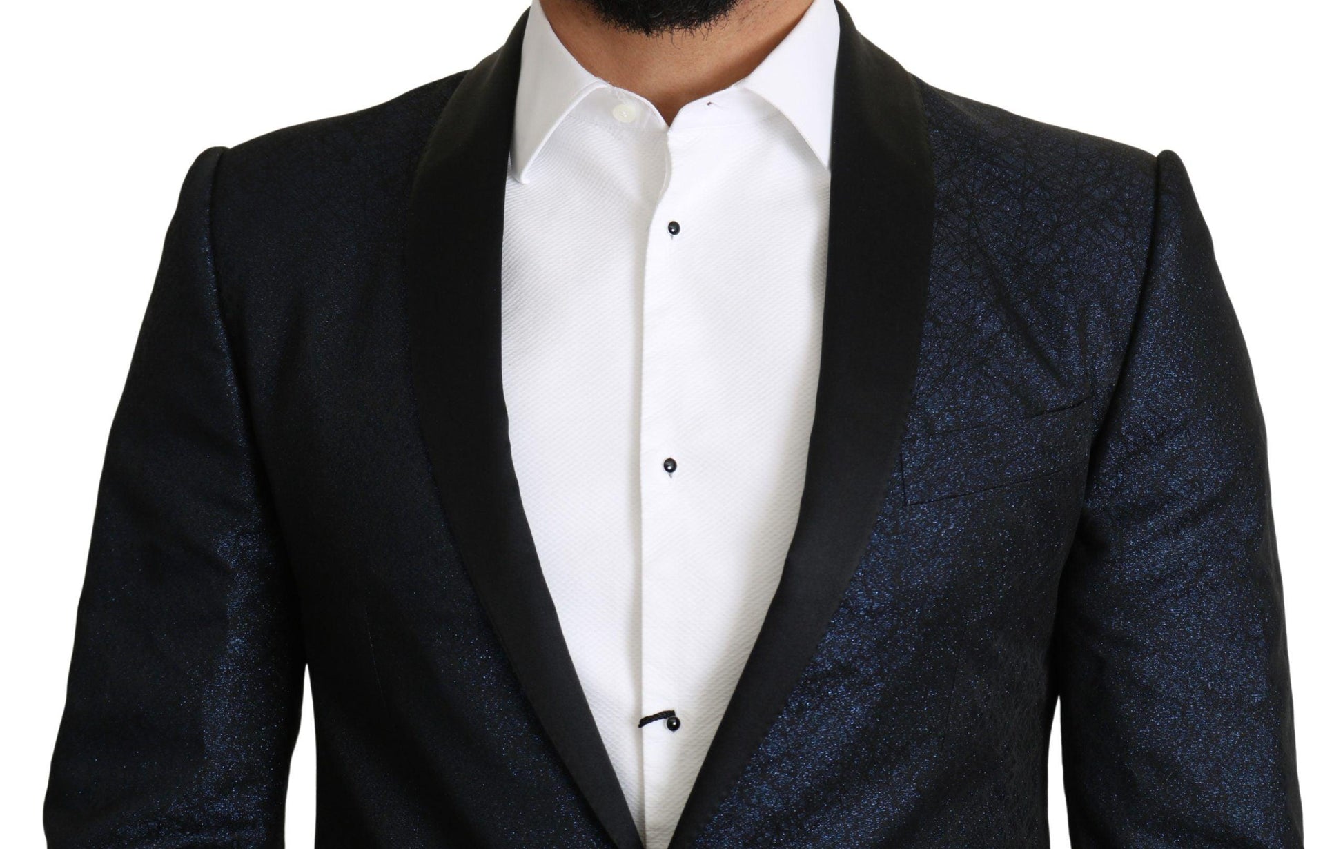 Dolce & Gabbana Elegant Martini Blue Slim Fit Blazer - Arichezz.store