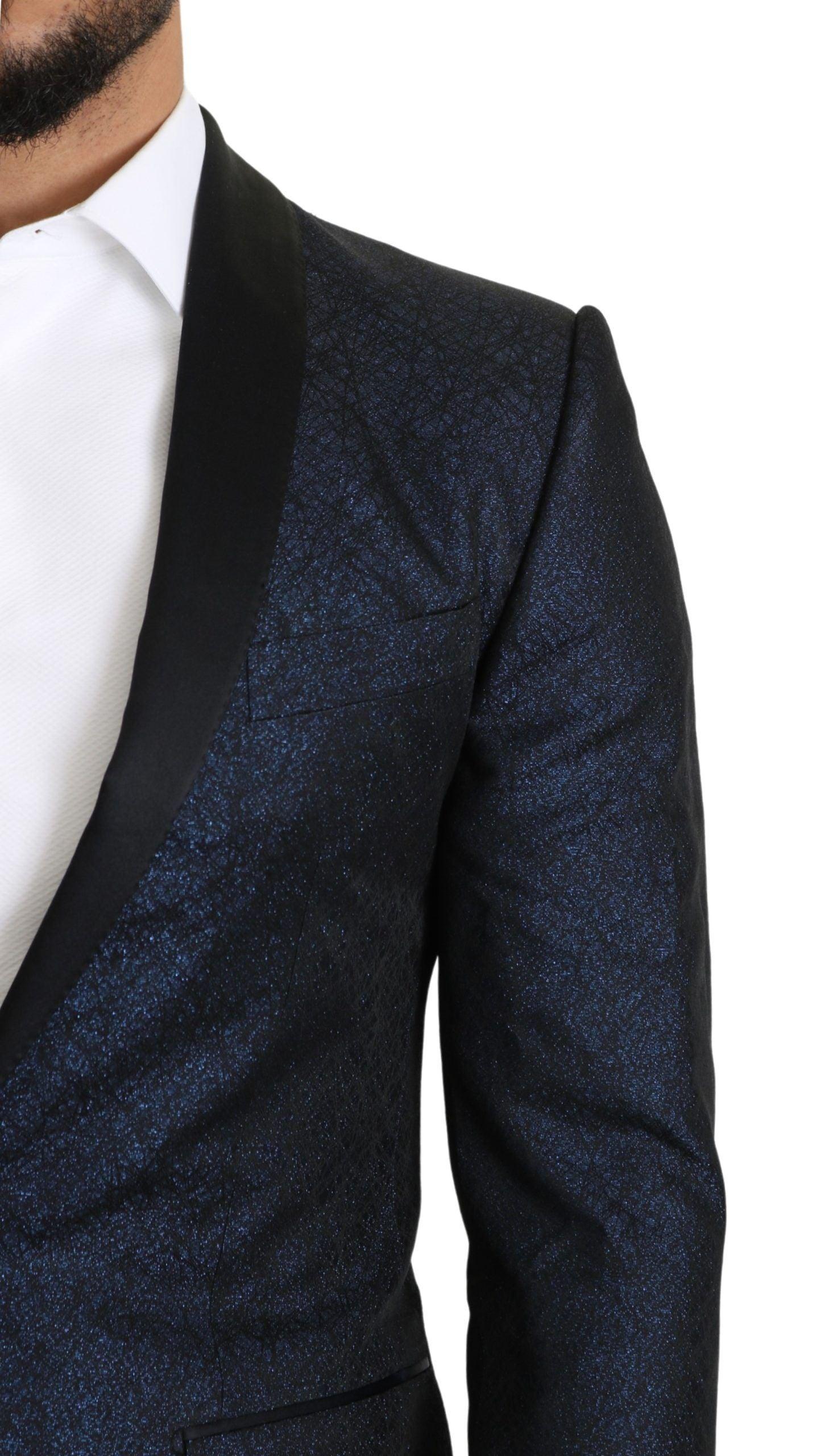 Dolce & Gabbana Elegant Martini Blue Slim Fit Blazer - Arichezz.store