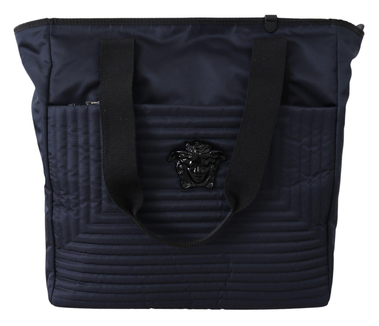 Versace Elegant Blue Nylon Tote Bag - Arichezz.store