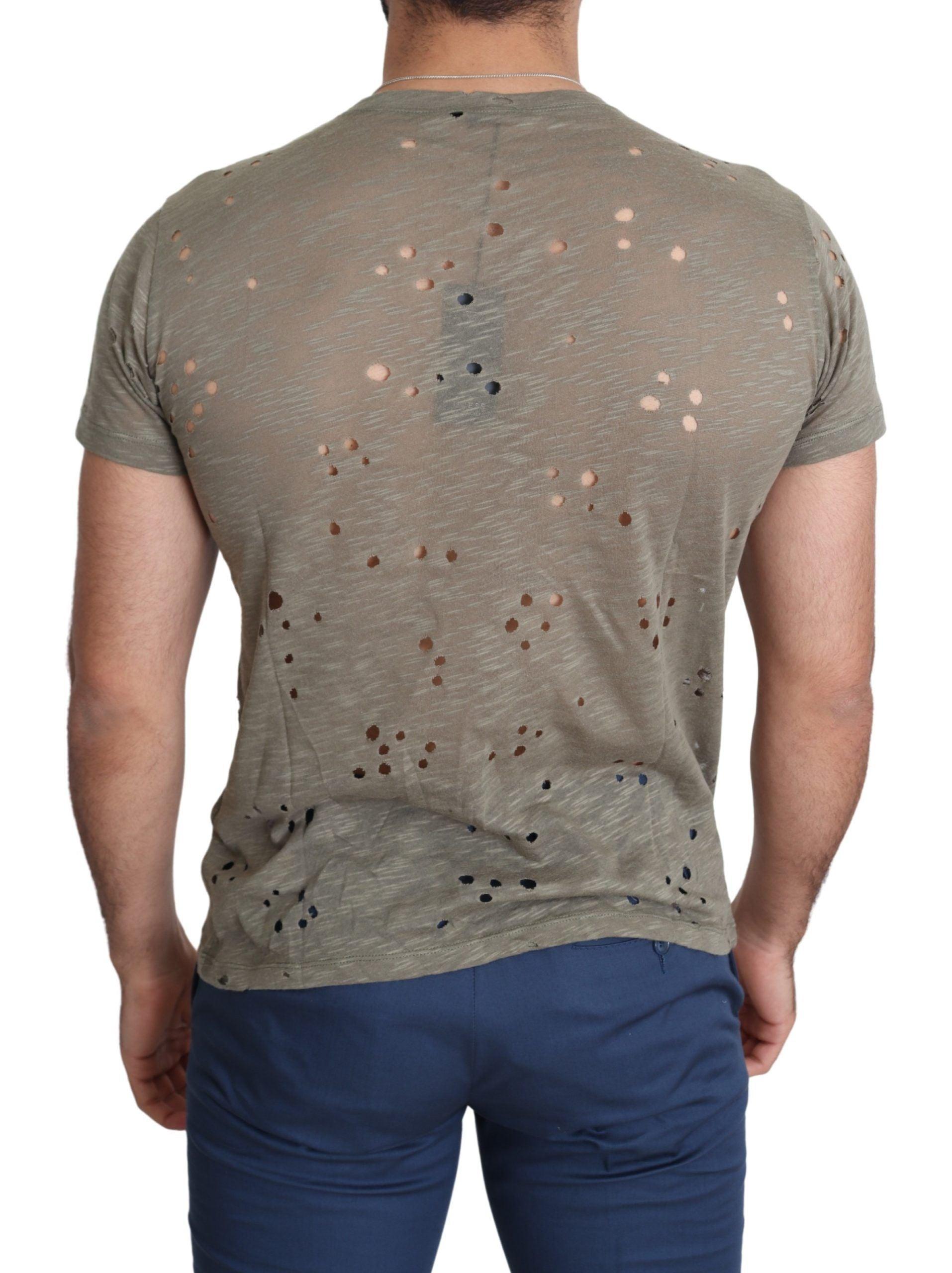 Guess Chic Brown Cotton Stretch T-Shirt - Arichezz.store