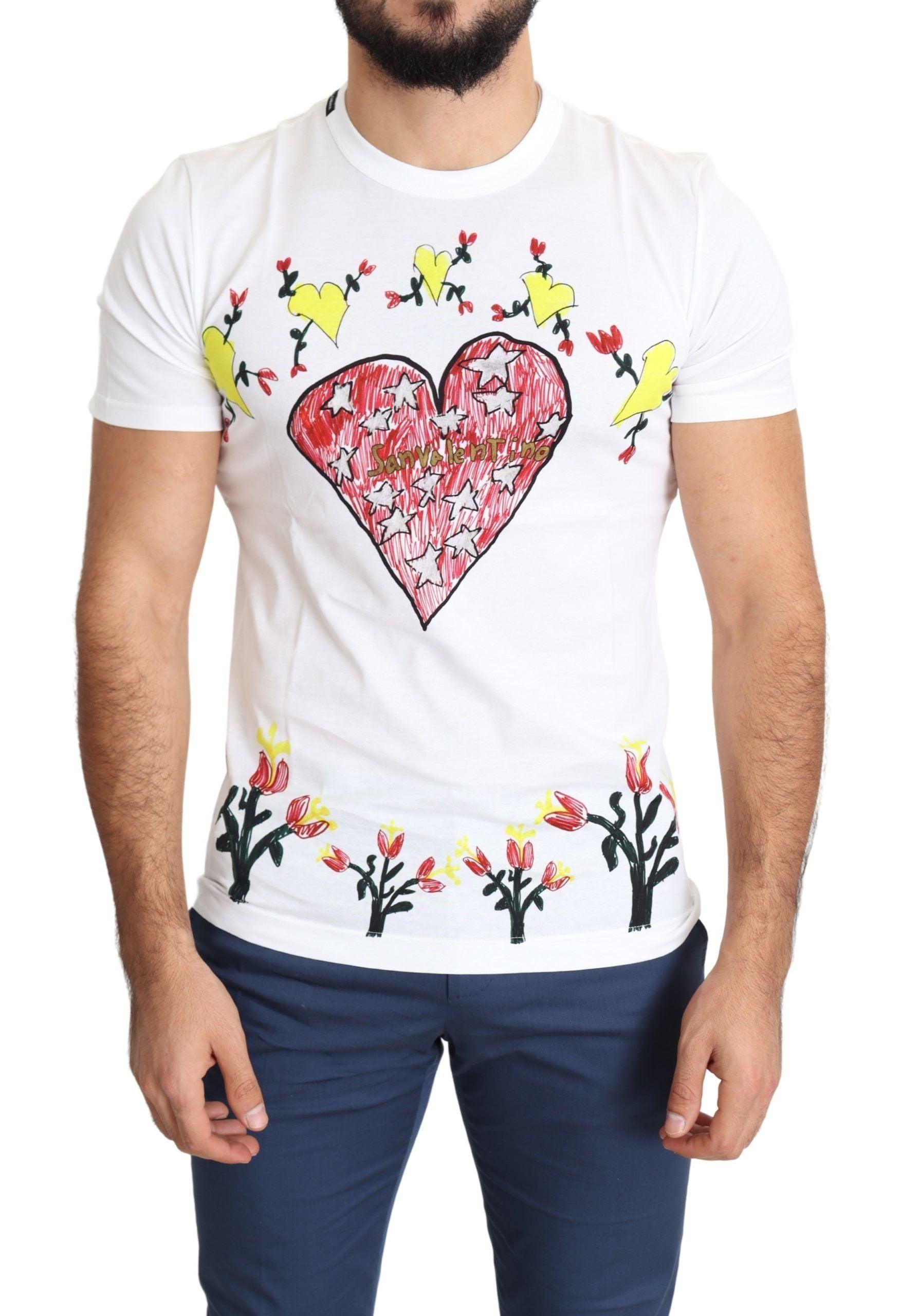 Dolce & Gabbana Chic Saint Valentine Print Crew Neck T-Shirt - Arichezz.store