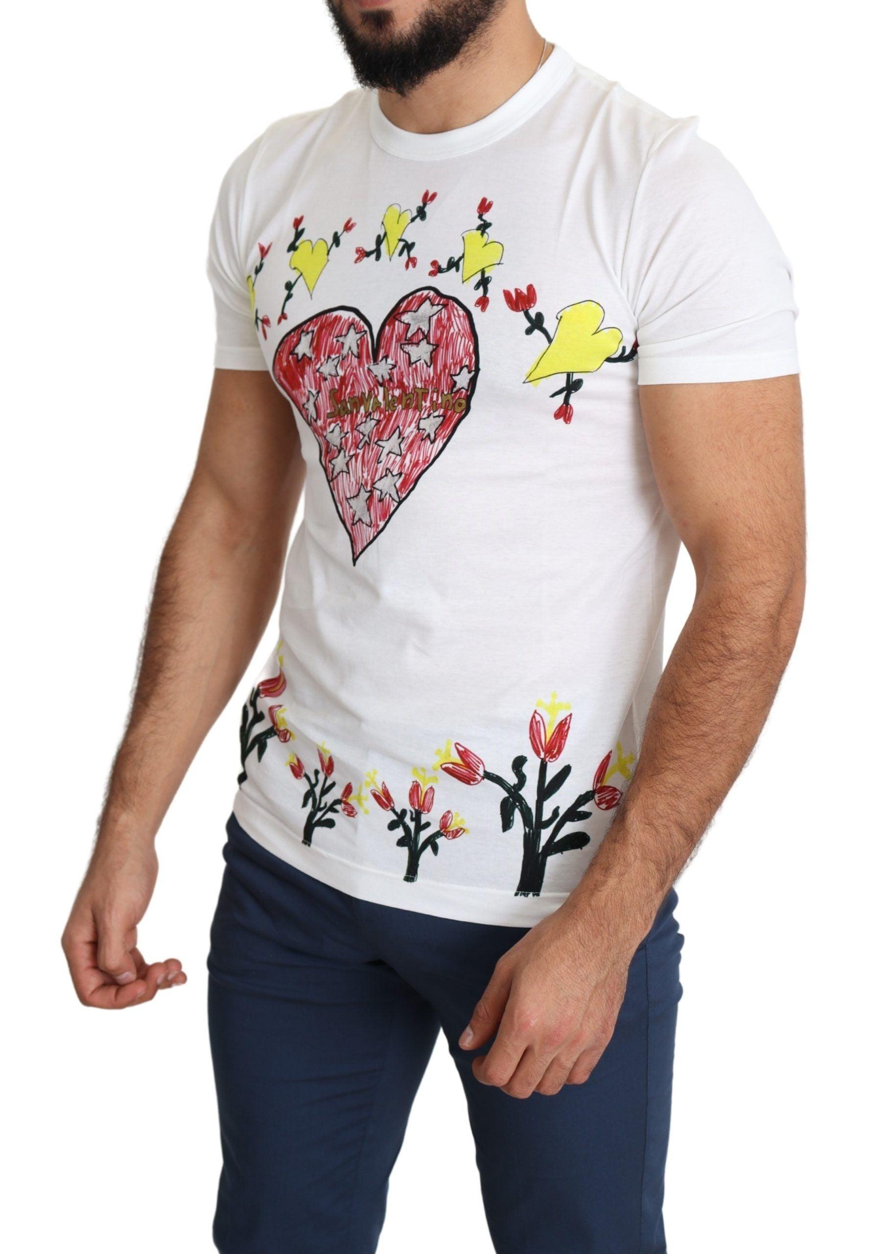 Dolce & Gabbana Chic Saint Valentine Print Crew Neck T-Shirt - Arichezz.store