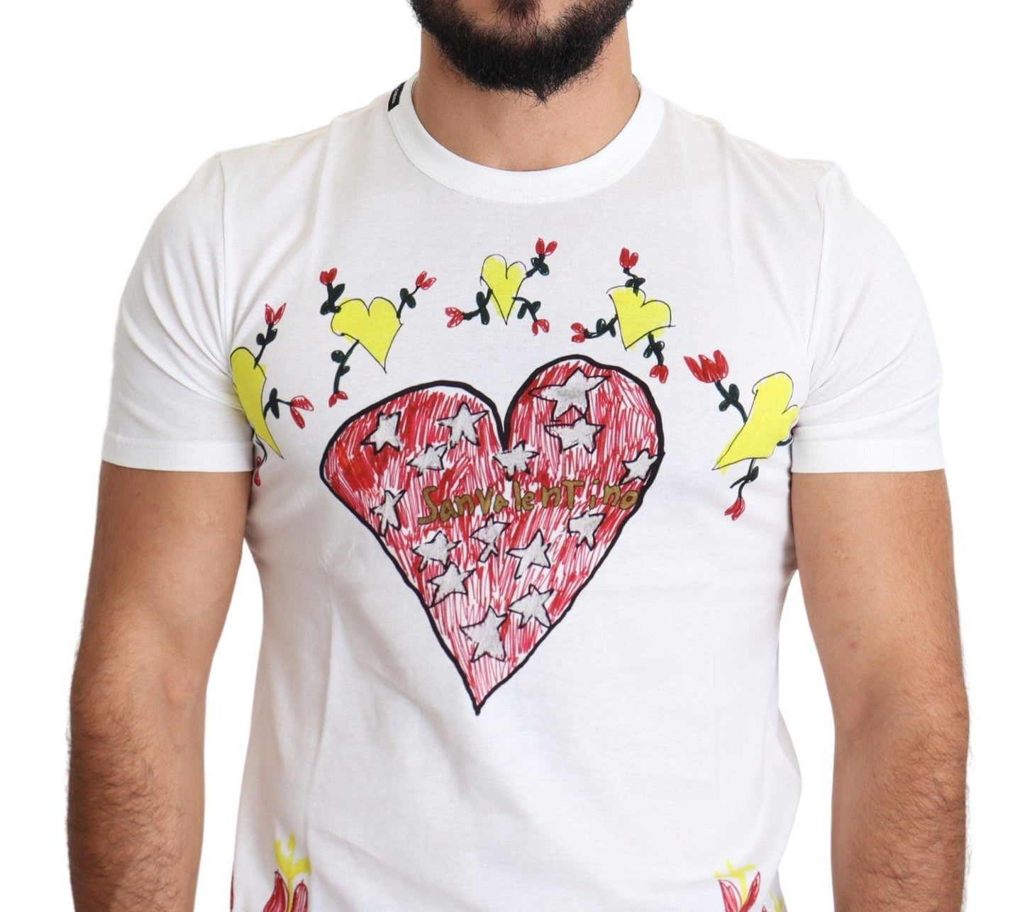 Dolce & Gabbana Chic Saint Valentine Print Crew Neck T-Shirt - Arichezz.store