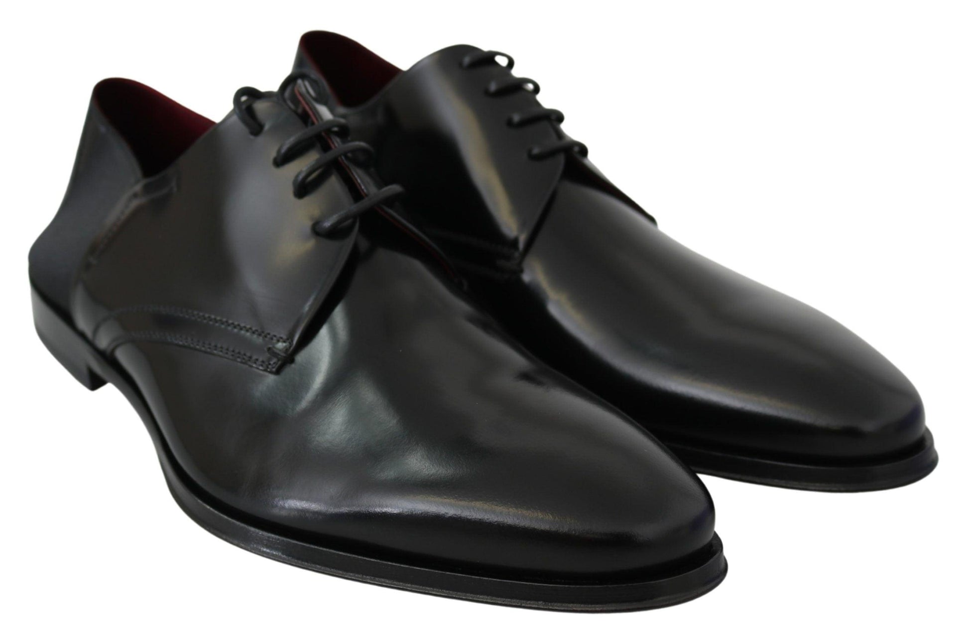 Dolce & Gabbana Elegant Black Leather Derby Shoes - Arichezz.store