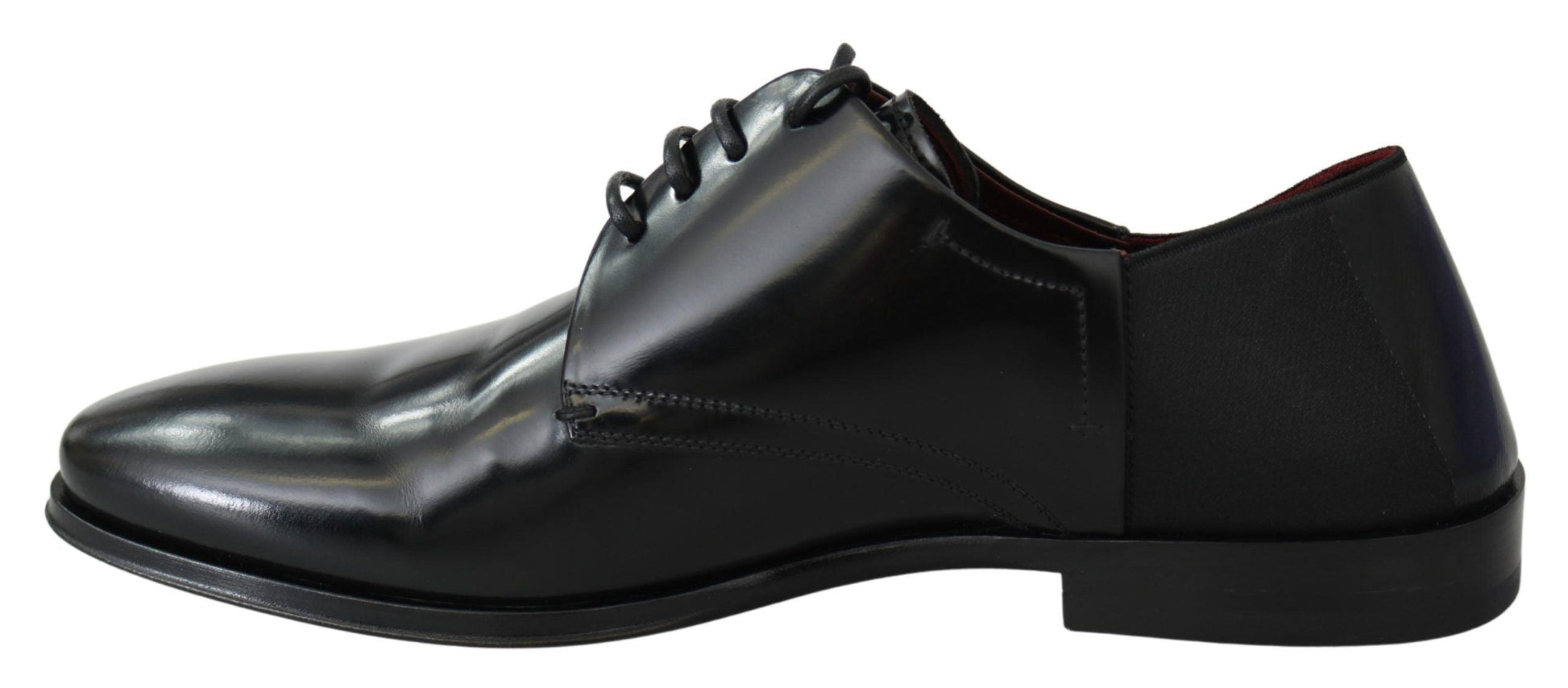 Dolce & Gabbana Elegant Black Leather Derby Shoes - Arichezz.store