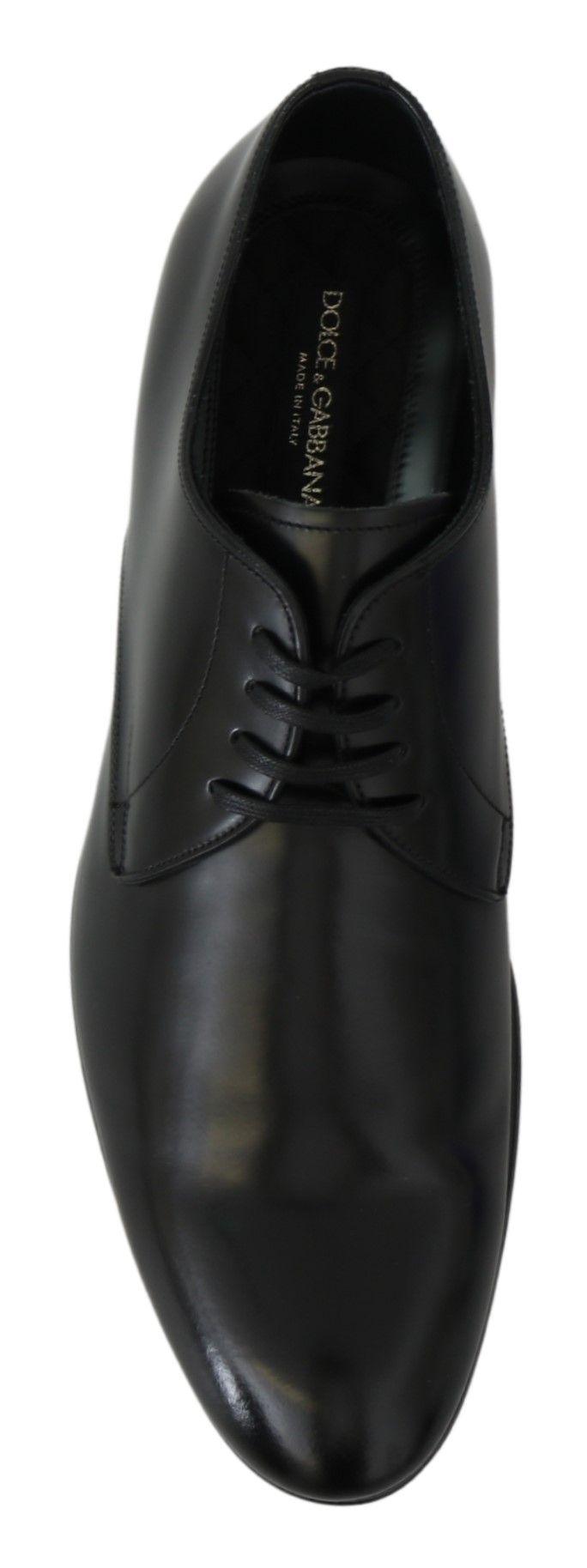 Dolce & Gabbana Elegant Black Leather Derby Shoes - Arichezz.store