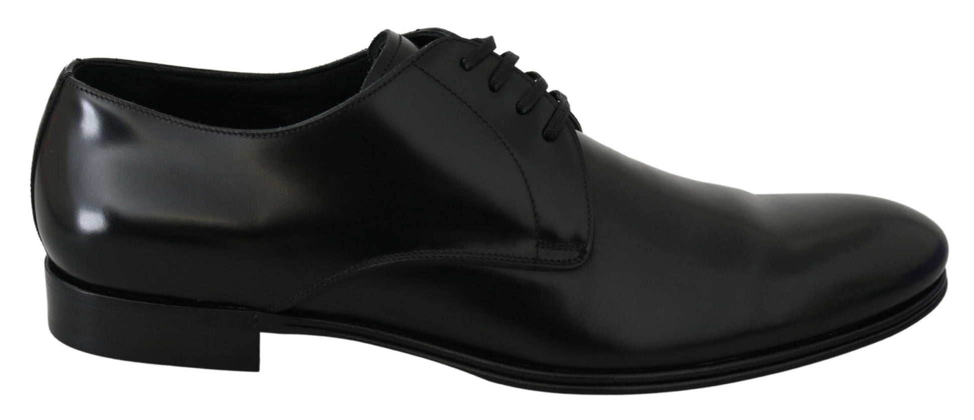 Dolce & Gabbana Elegant Black Leather Derby Shoes - Arichezz.store