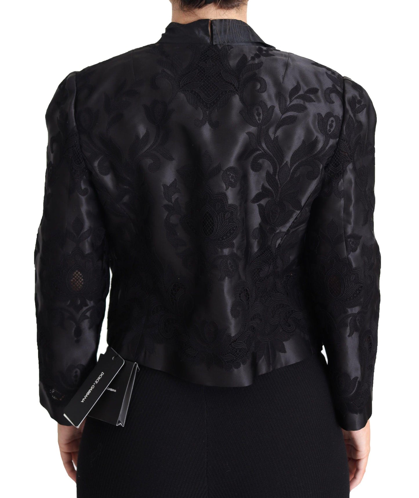 Dolce & Gabbana Embroidered Silk Blend Foliage Jacket - Arichezz.store