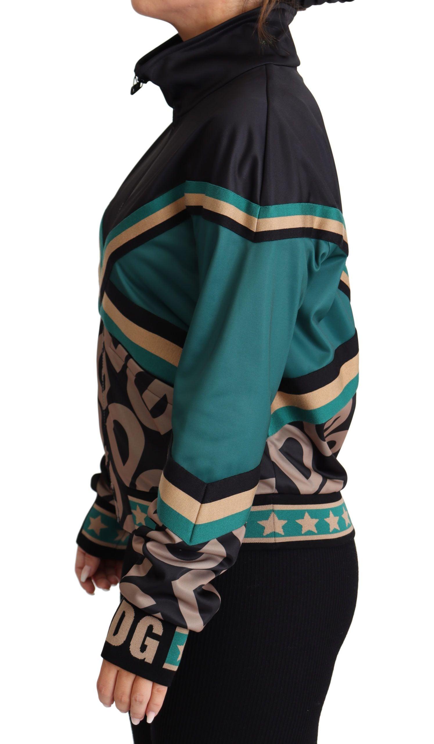 Dolce & Gabbana Chic Multicolor Track Jacket with Logo Mania - Arichezz.store