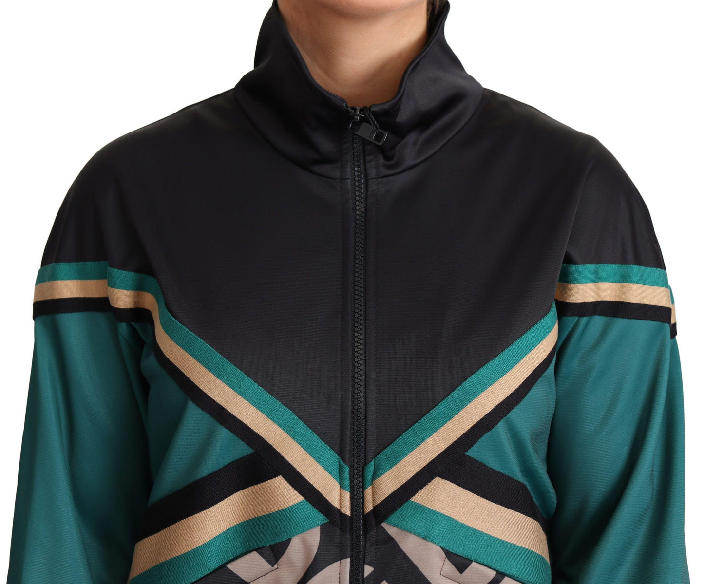 Dolce & Gabbana Chic Multicolor Track Jacket with Logo Mania - Arichezz.store