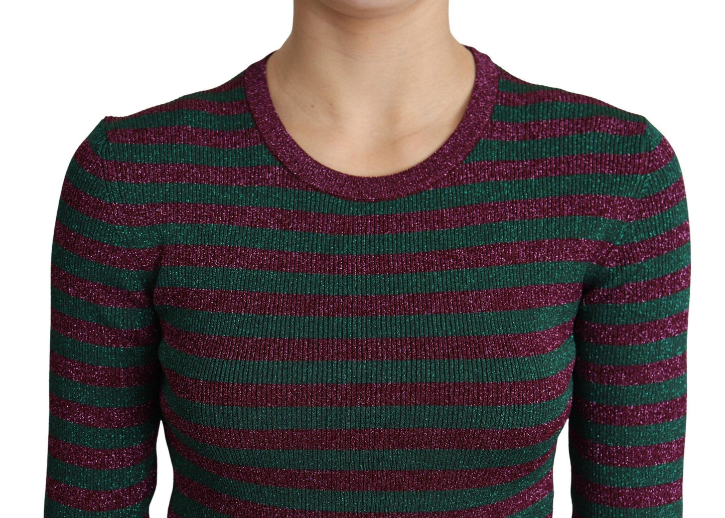 Dolce & Gabbana Elegant Maroon Crewneck Sweater - Arichezz.store