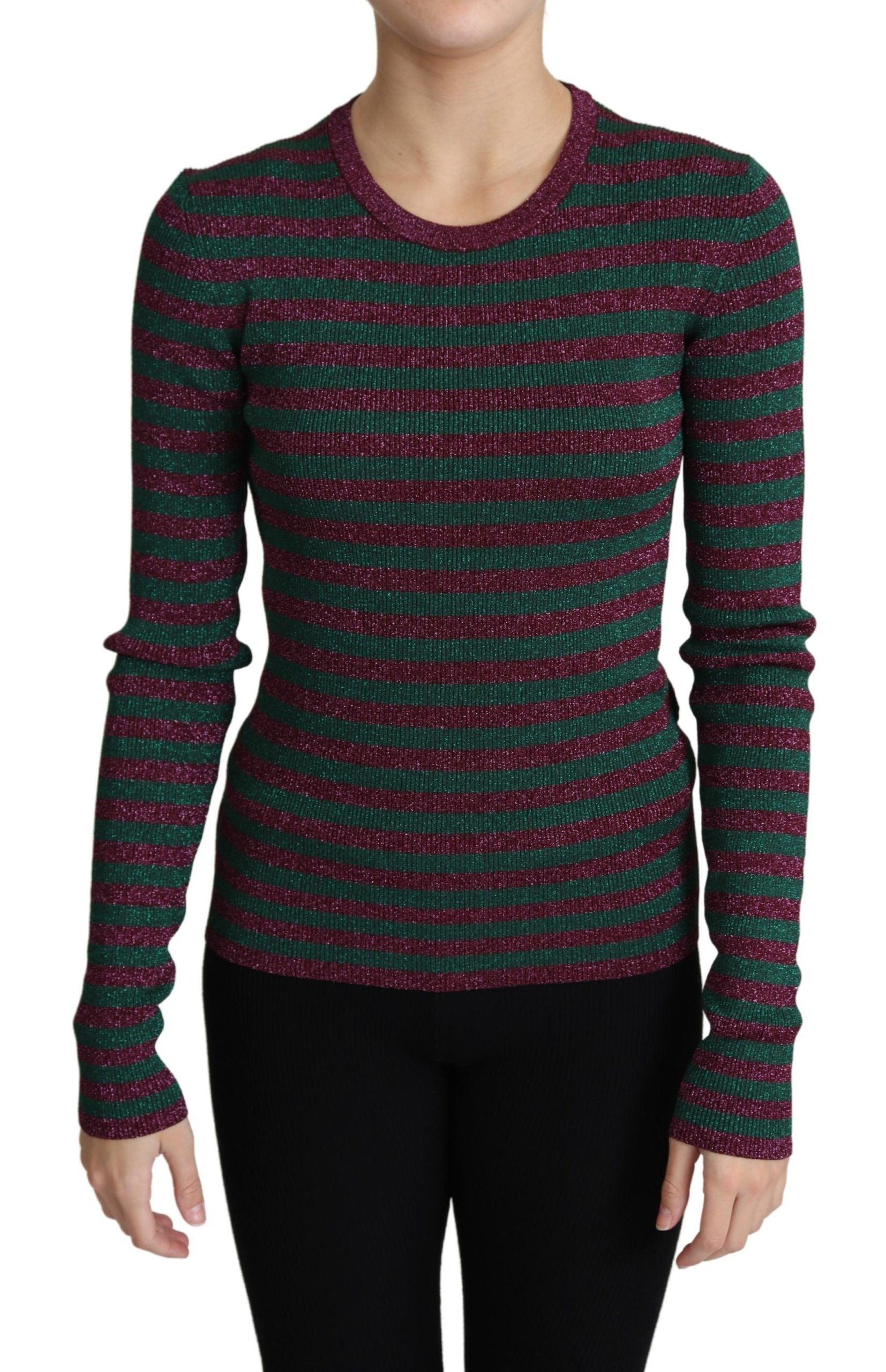 Dolce & Gabbana Elegant Maroon Crewneck Sweater - Arichezz.store