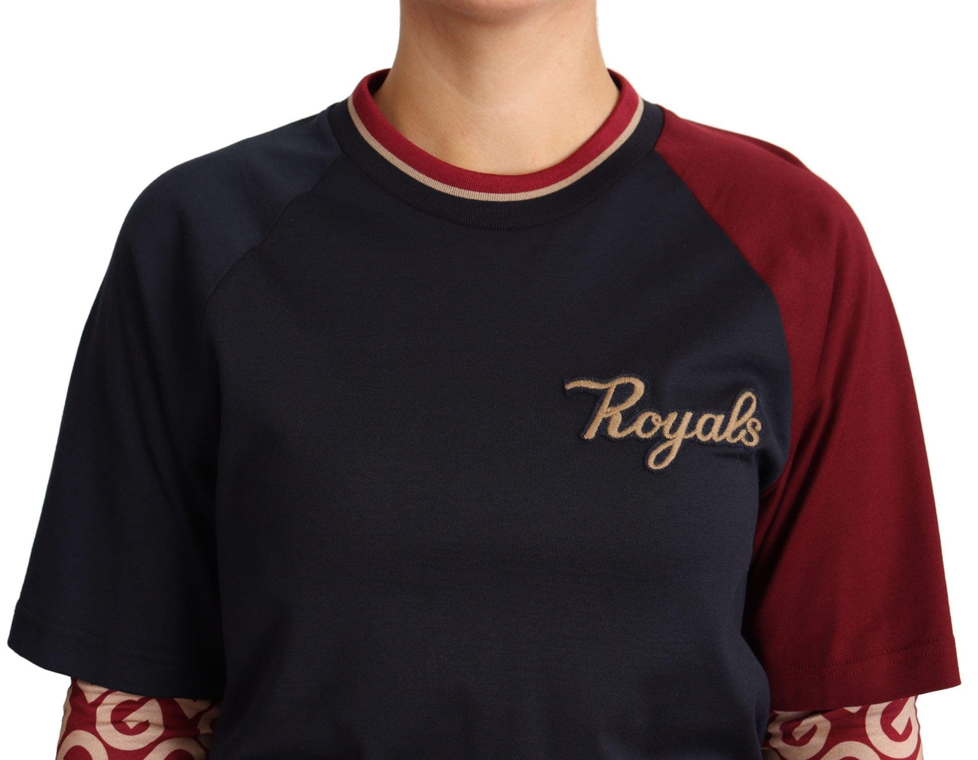 Dolce & Gabbana Multicolor Royals Cotton Crewneck Sweater - Arichezz.store