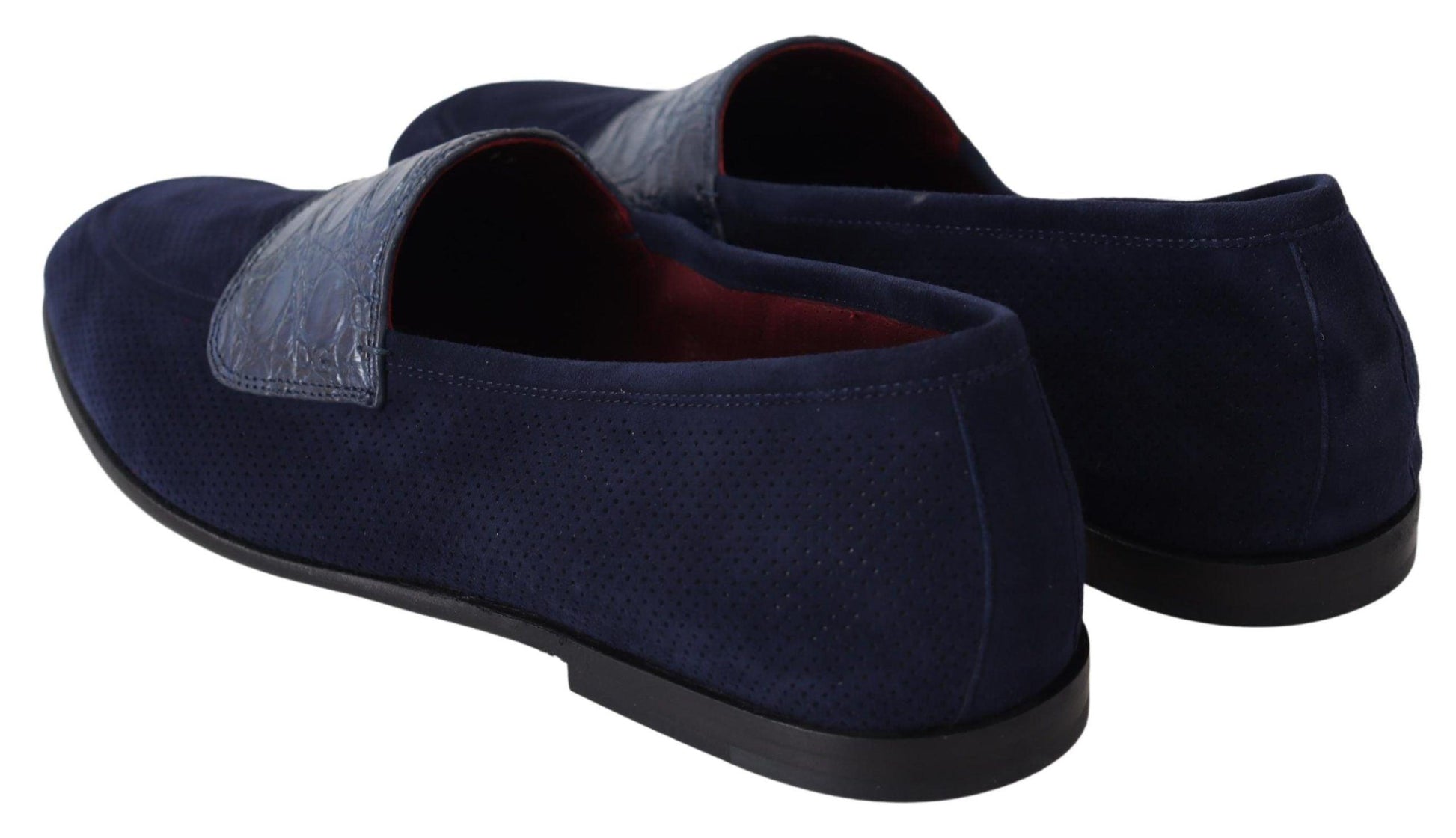 Dolce & Gabbana Elegant Blue Suede Leather Loafers - Arichezz.store