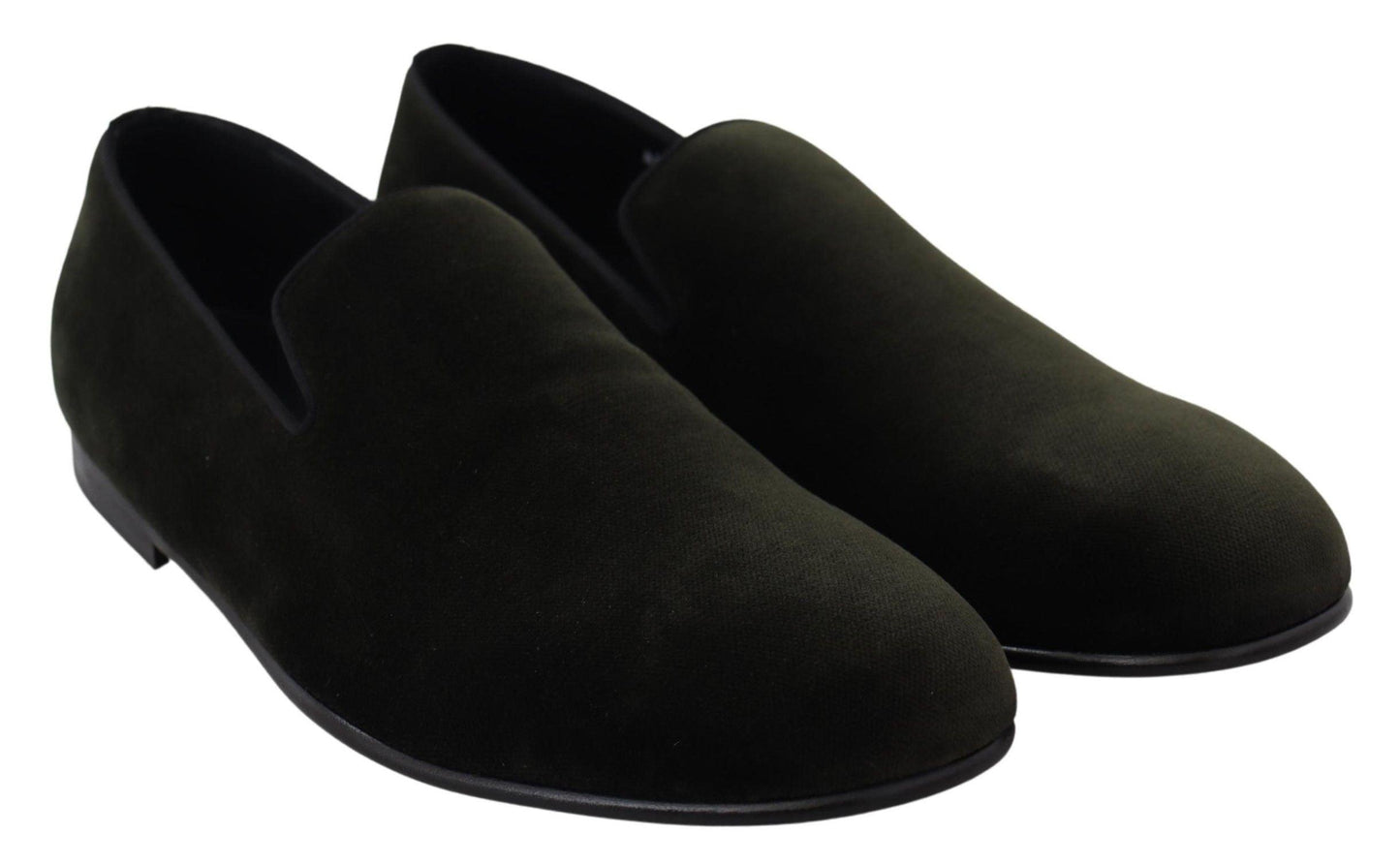 Dolce & Gabbana Elegant Green Velvet Loafers - Arichezz.store