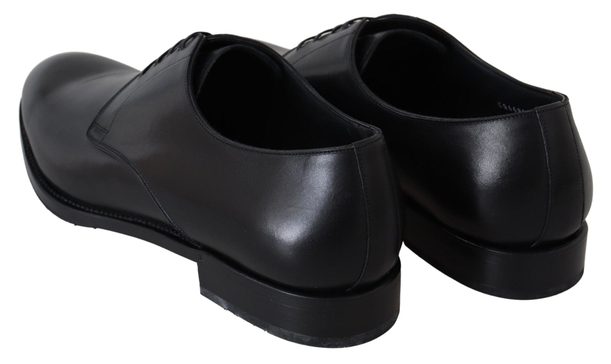 Dolce & Gabbana Elegant Black Leather Derby Dress Shoes - Arichezz.store