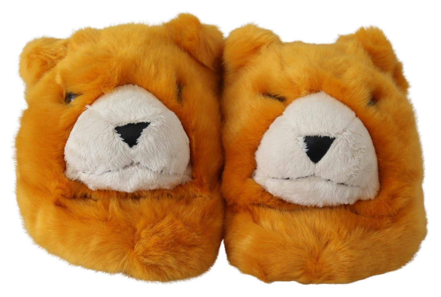 Dolce & Gabbana Sunshine Yellow Lion Slippers - Arichezz.store