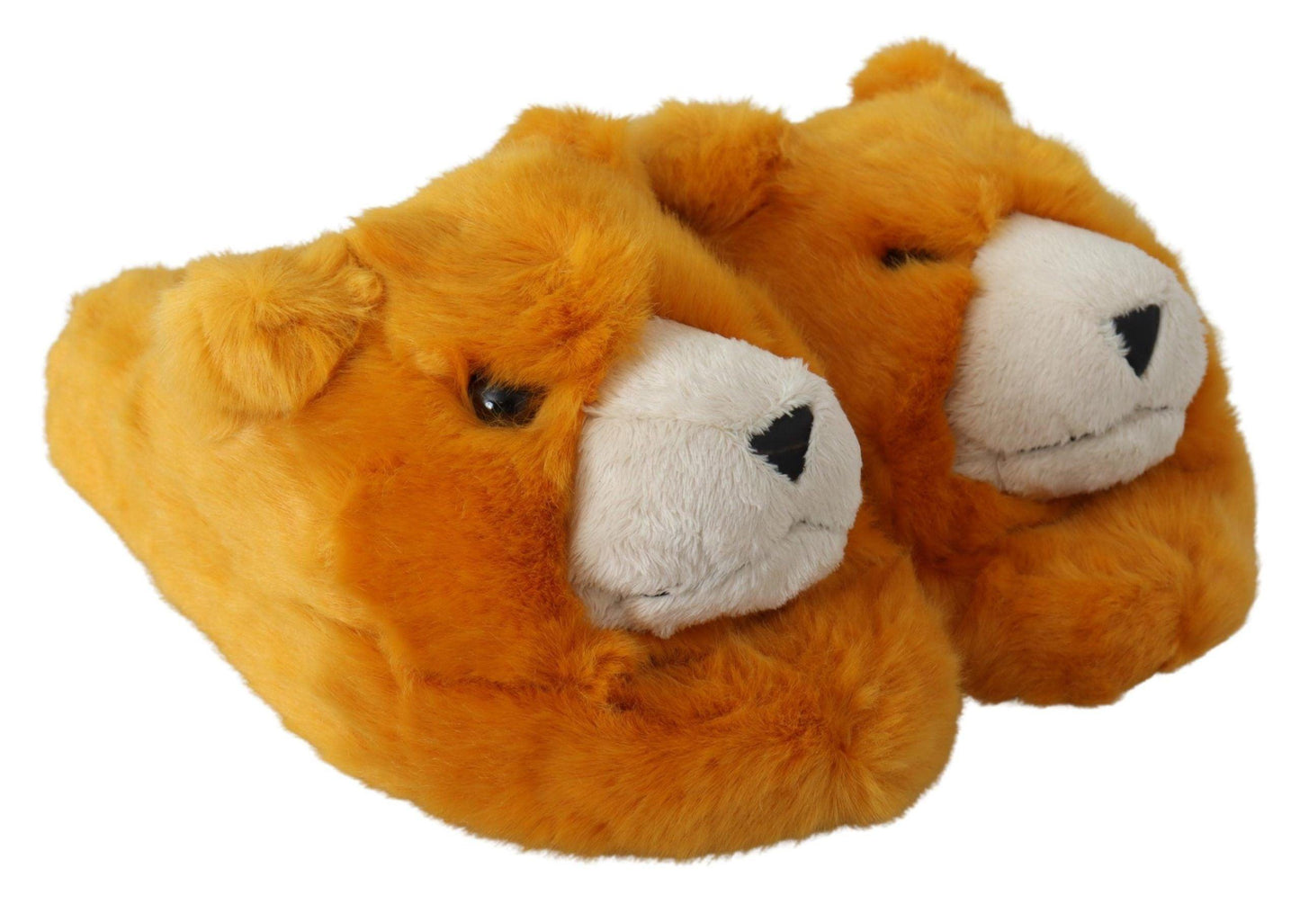 Dolce & Gabbana Sunshine Yellow Lion Slippers - Arichezz.store