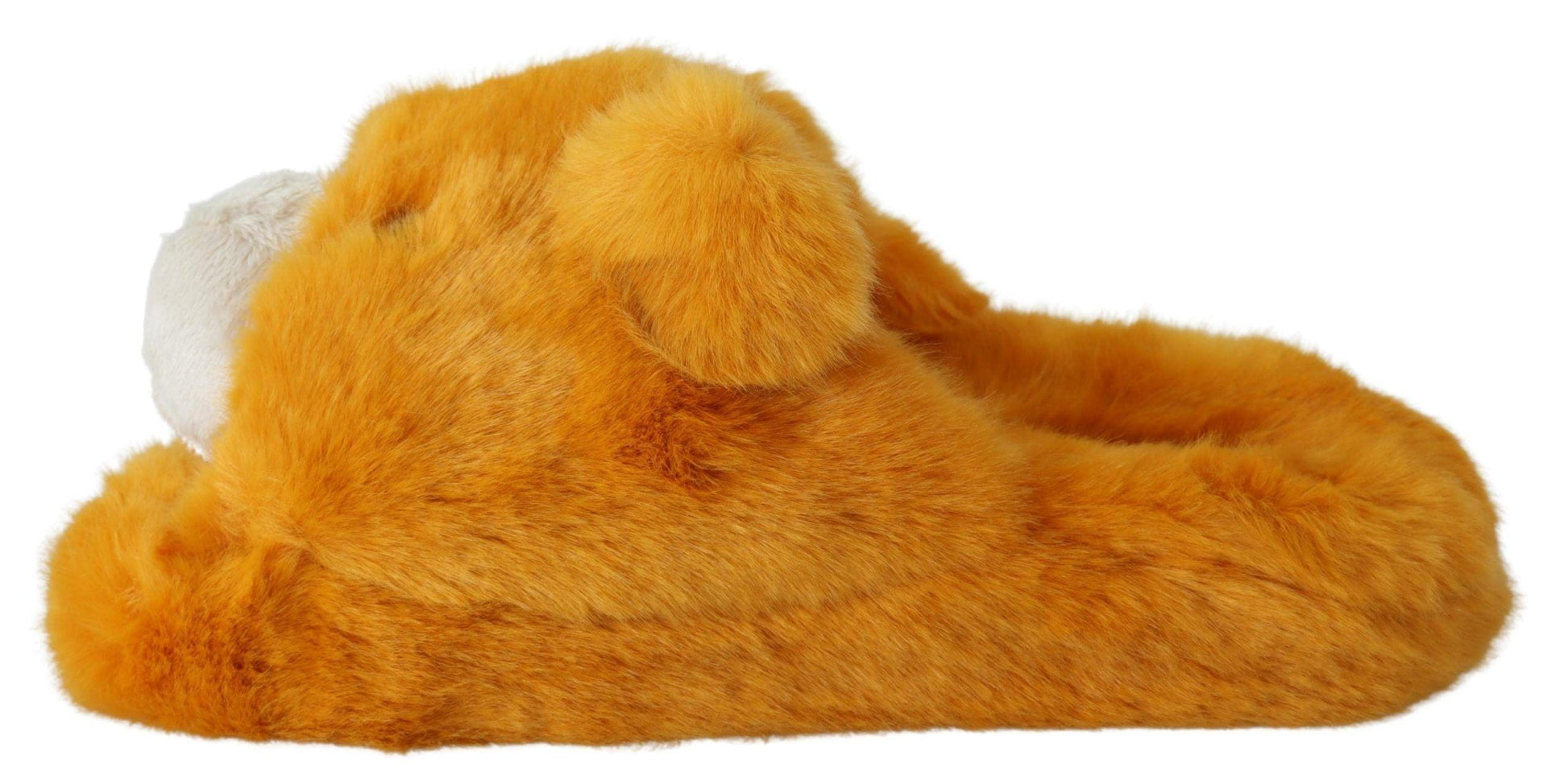 Dolce & Gabbana Sunshine Yellow Lion Slippers - Arichezz.store