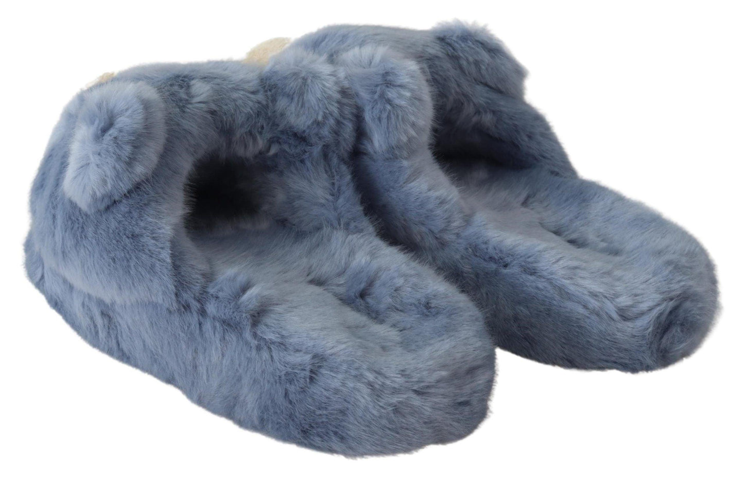 Dolce & Gabbana Chic Teddy Bear Blue Loafers Shoes - Arichezz.store